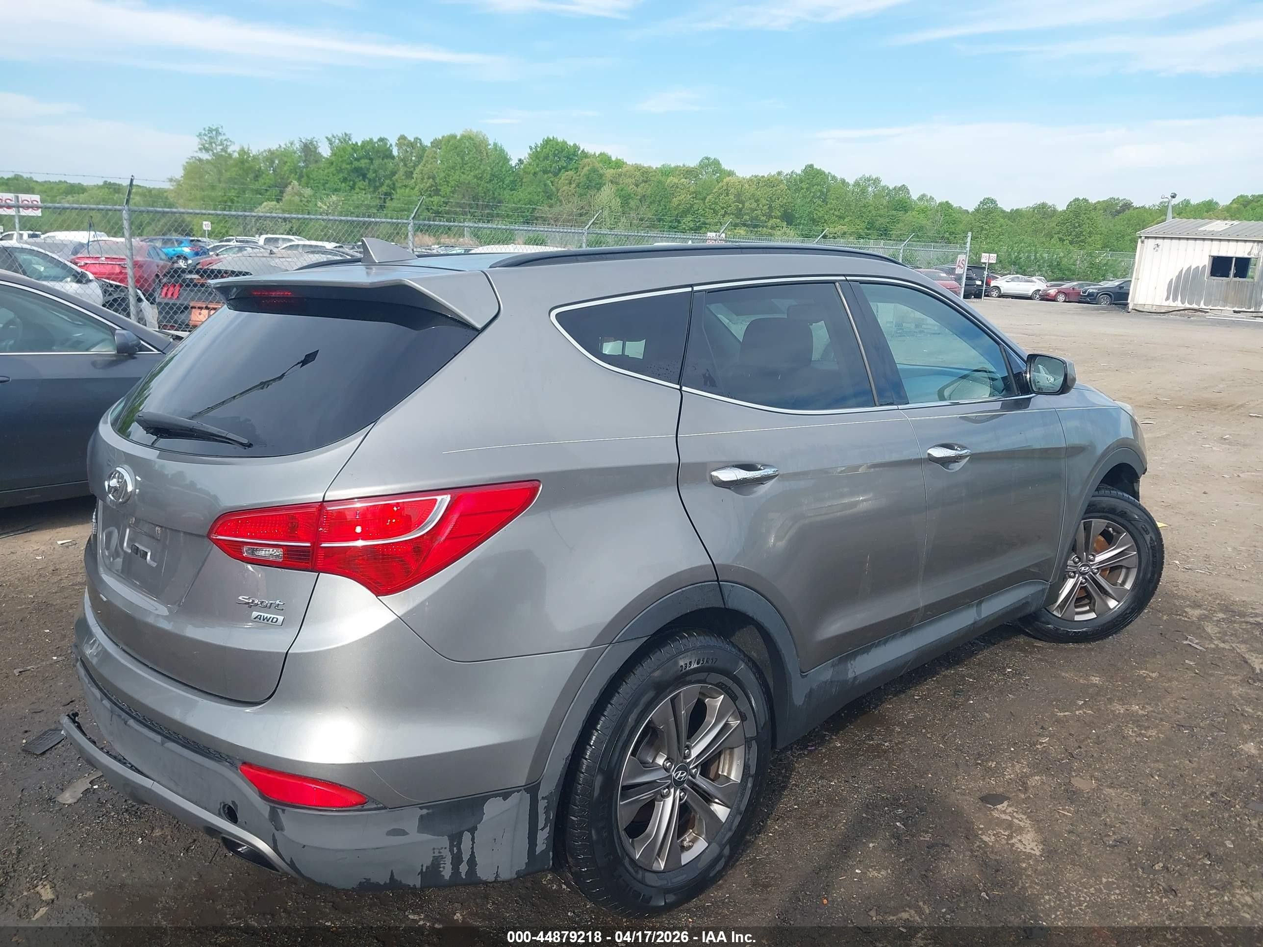 2014 Hyundai Santa Fe Sport 2.4l Gray vin: 5XYZUDLB0EG223267