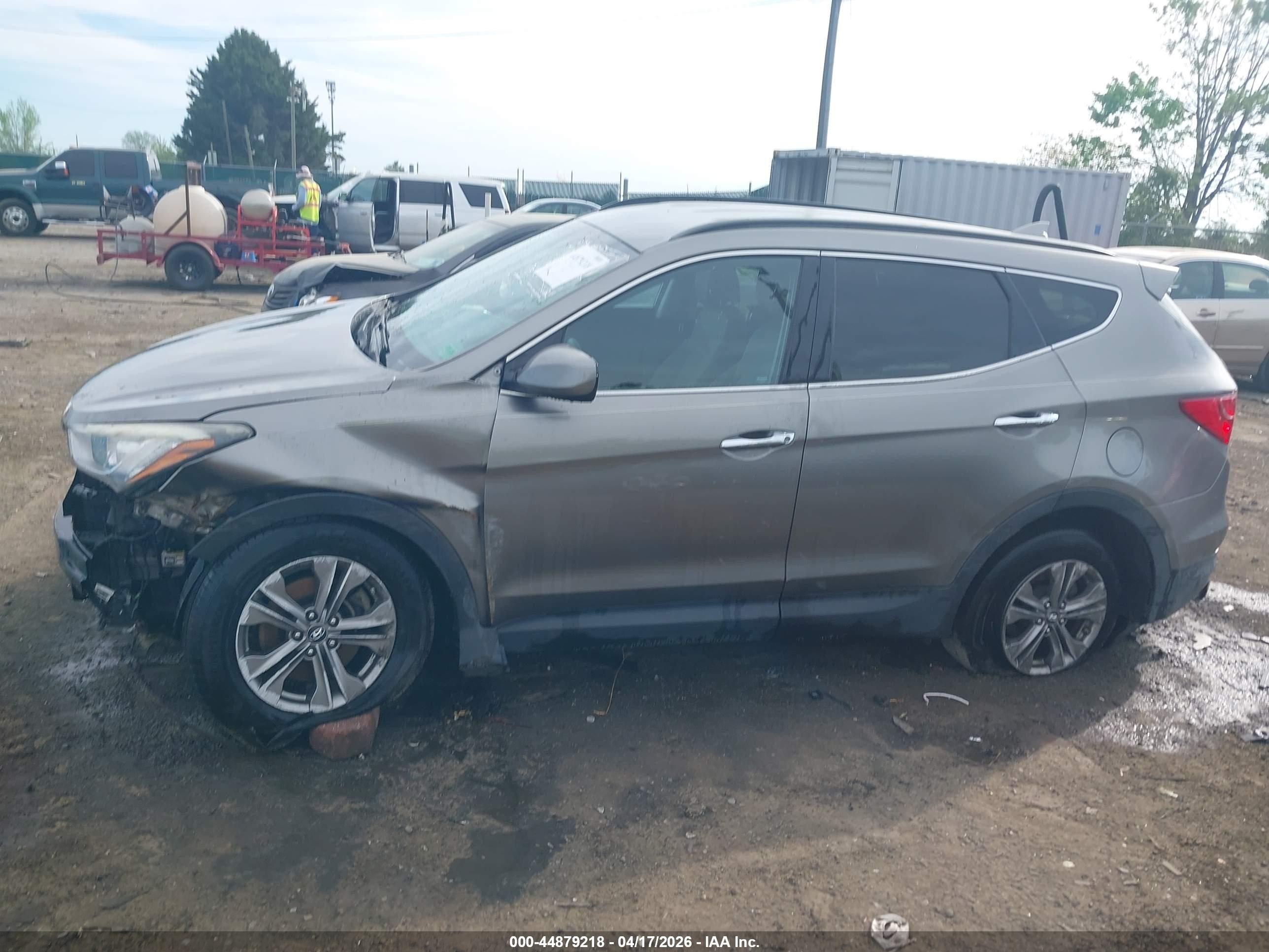 2014 Hyundai Santa Fe Sport 2.4l Gray vin: 5XYZUDLB0EG223267