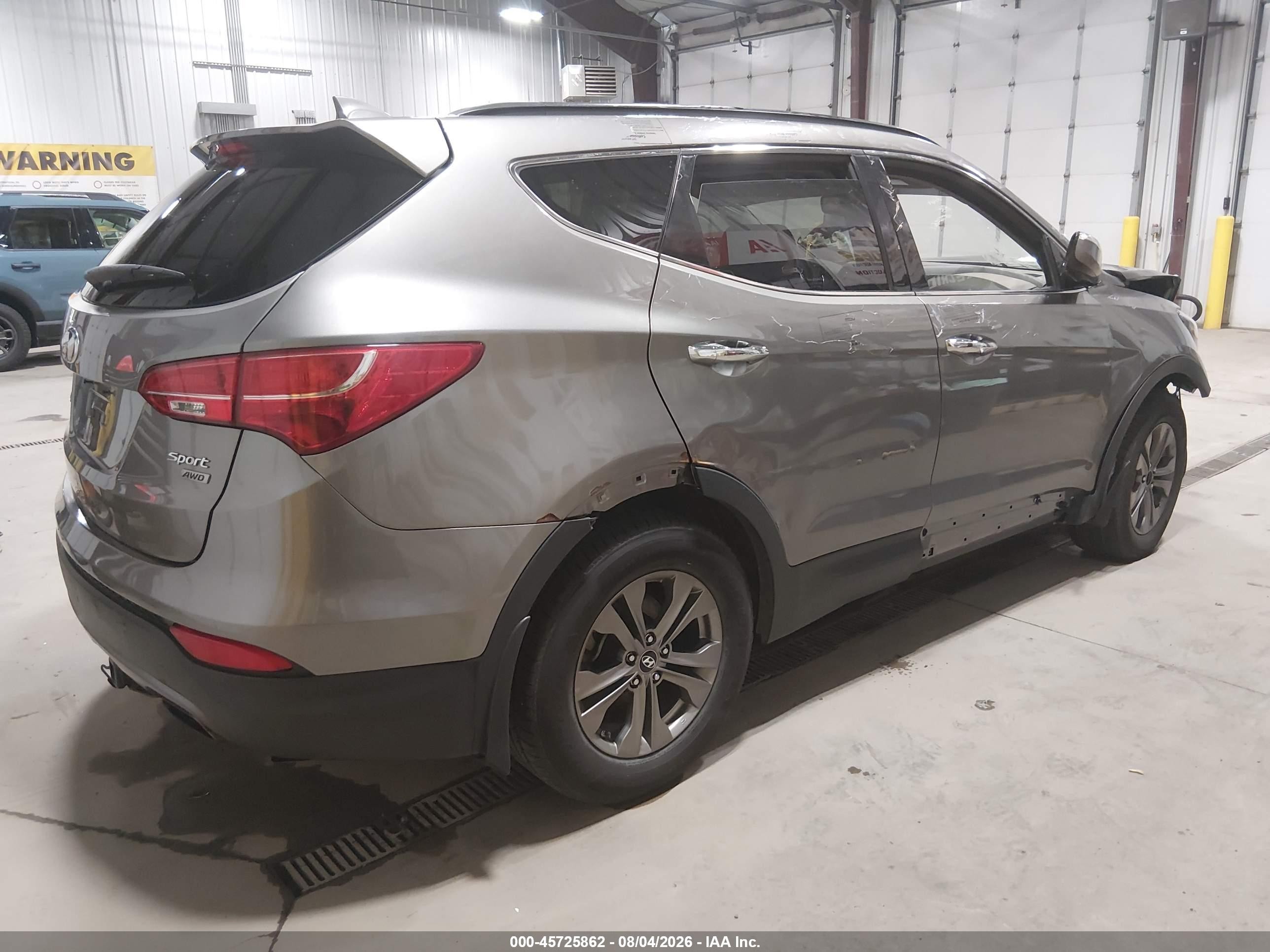 2013 Hyundai Santa Fe Sport Gray vin: 5XYZUDLB1DG024811