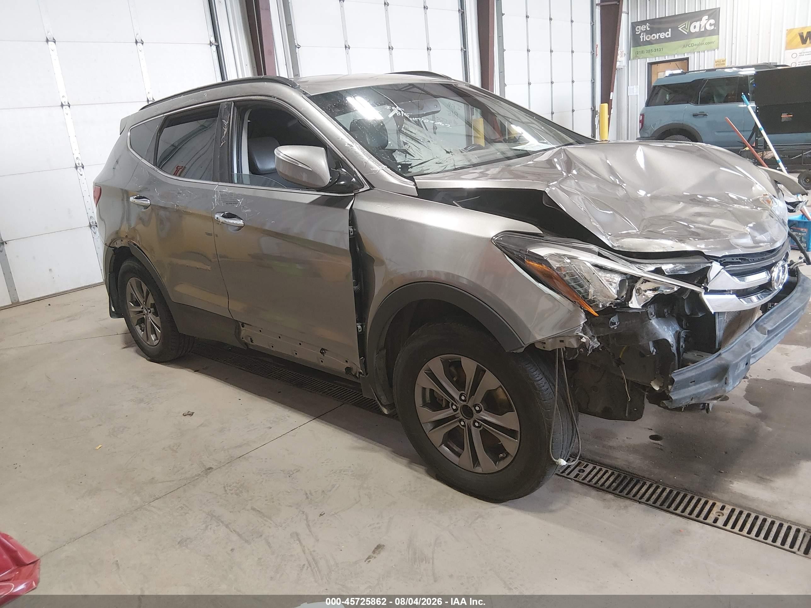 2013 Hyundai Santa Fe Sport Gray vin: 5XYZUDLB1DG024811