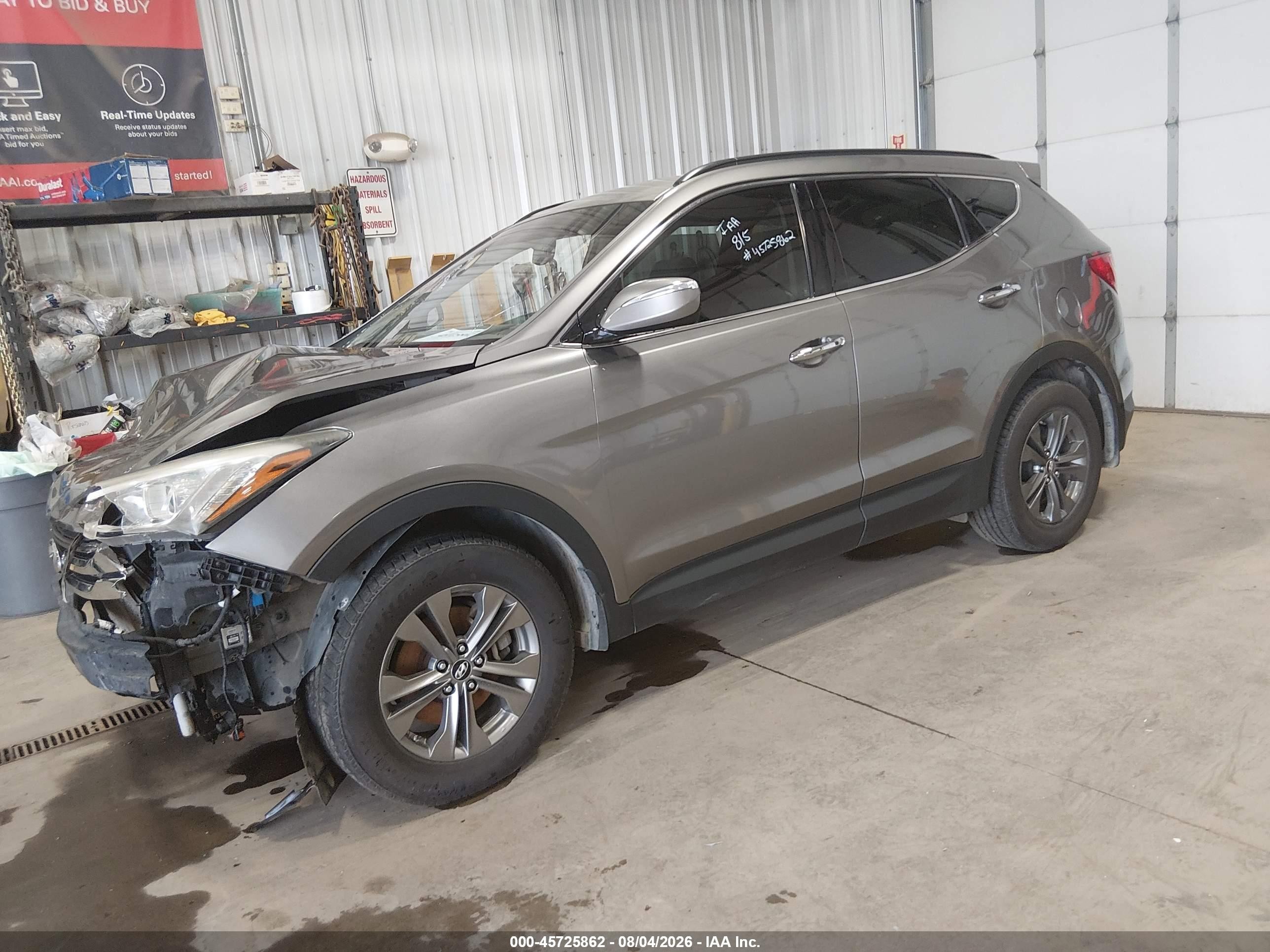 2013 Hyundai Santa Fe Sport Gray vin: 5XYZUDLB1DG024811