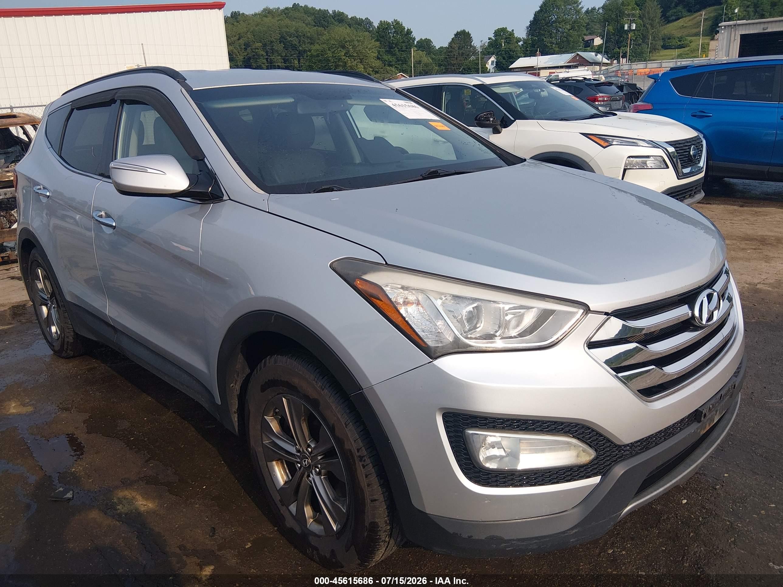 2013 Hyundai Santa Fe Sport Silver vin: 5XYZUDLB1DG077993