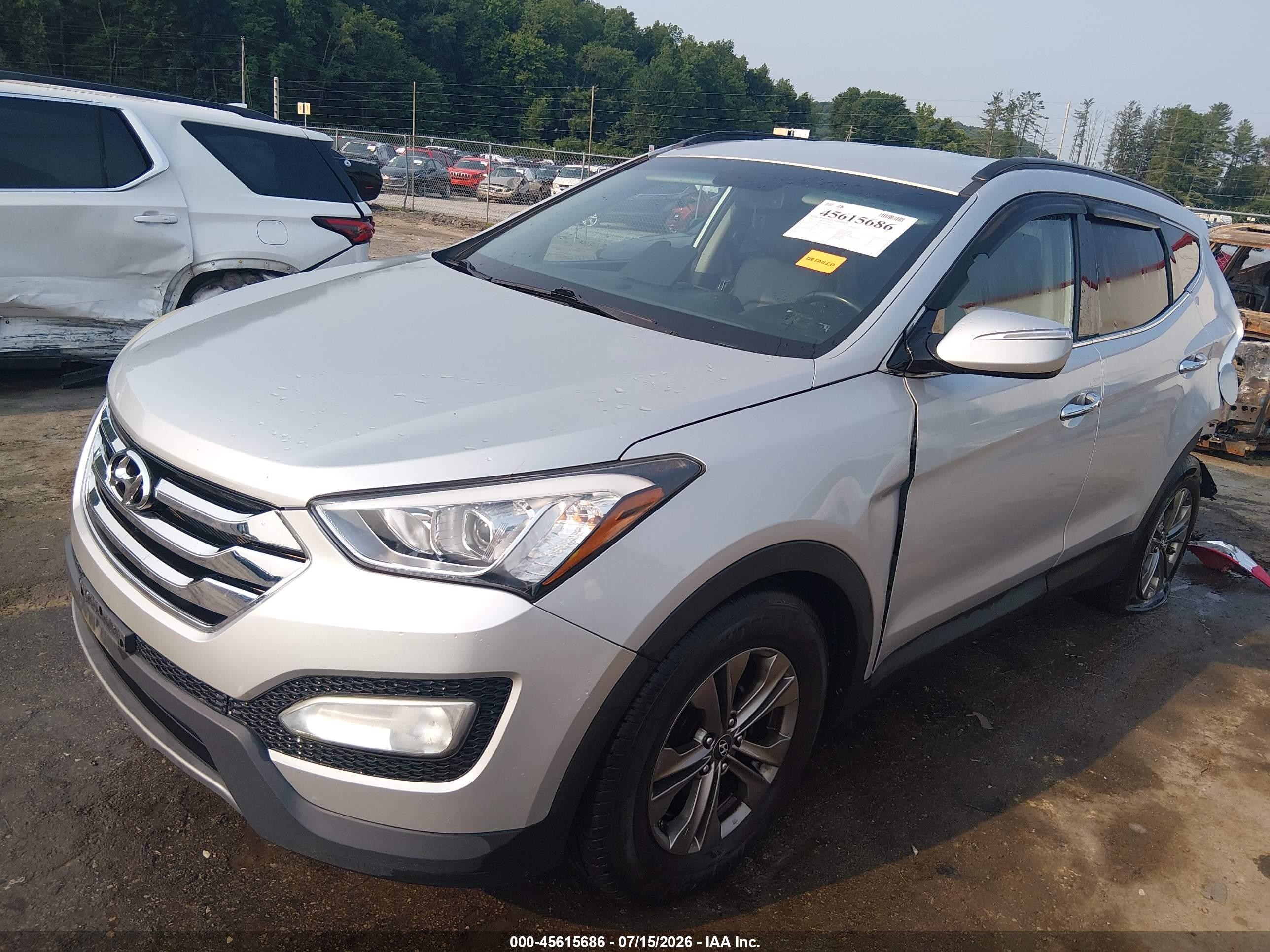2013 Hyundai Santa Fe Sport Silver vin: 5XYZUDLB1DG077993
