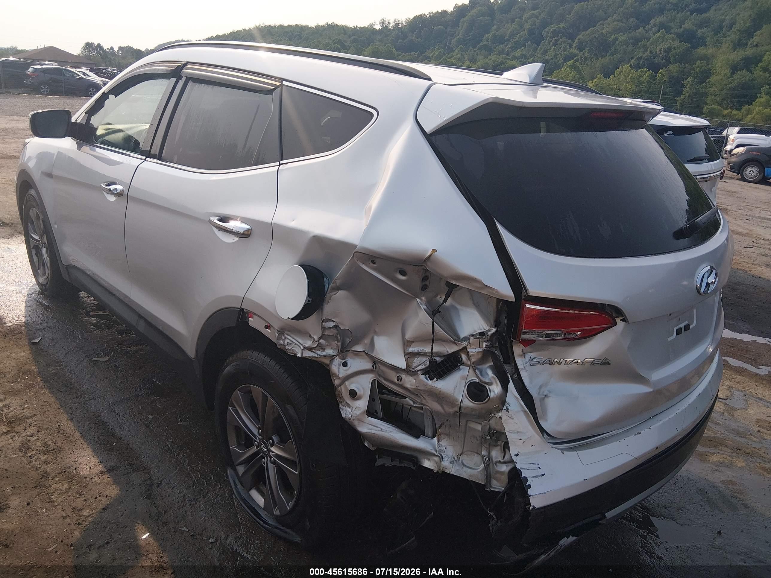 2013 Hyundai Santa Fe Sport Silver vin: 5XYZUDLB1DG077993