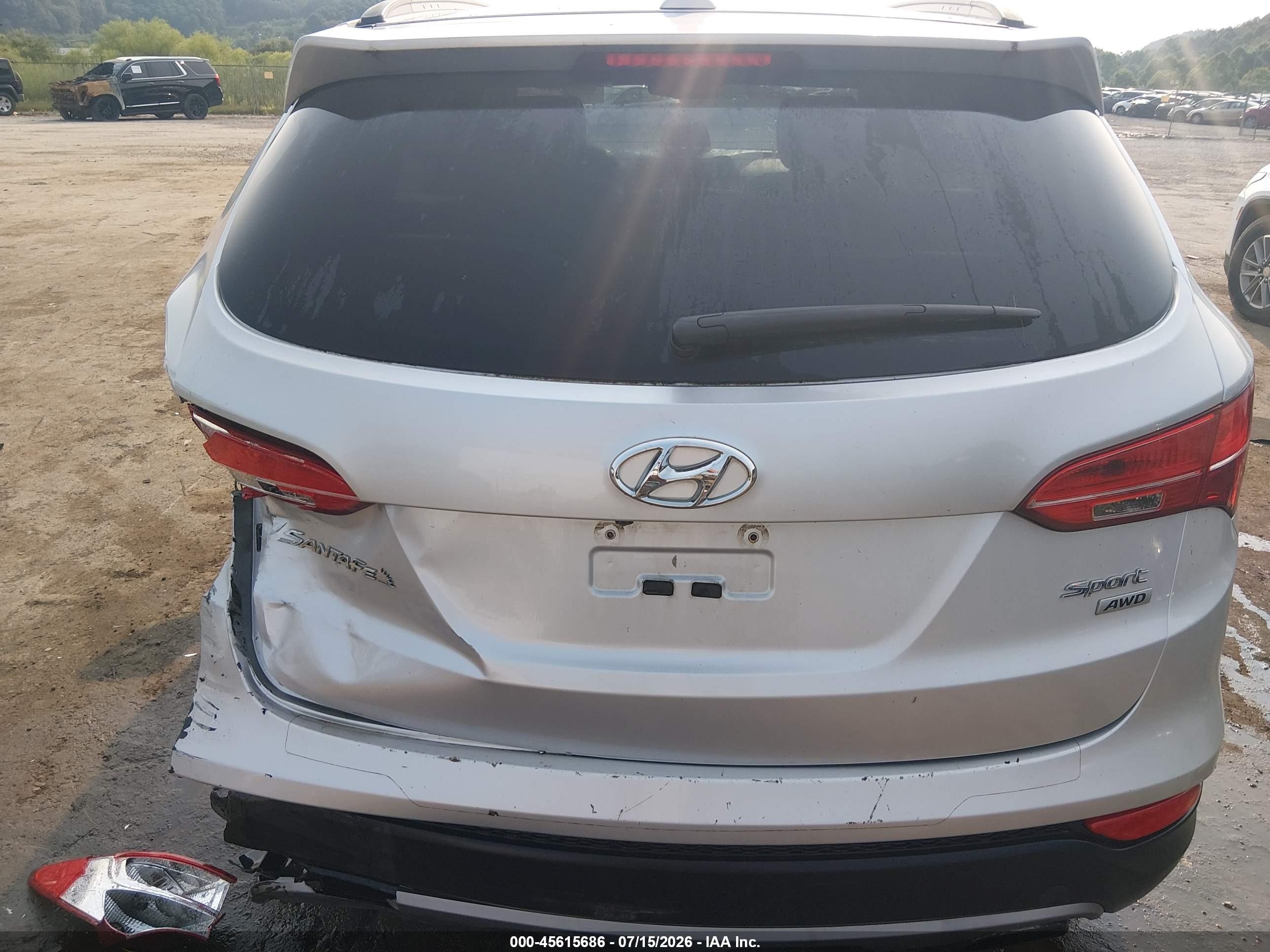 2013 Hyundai Santa Fe Sport Silver vin: 5XYZUDLB1DG077993