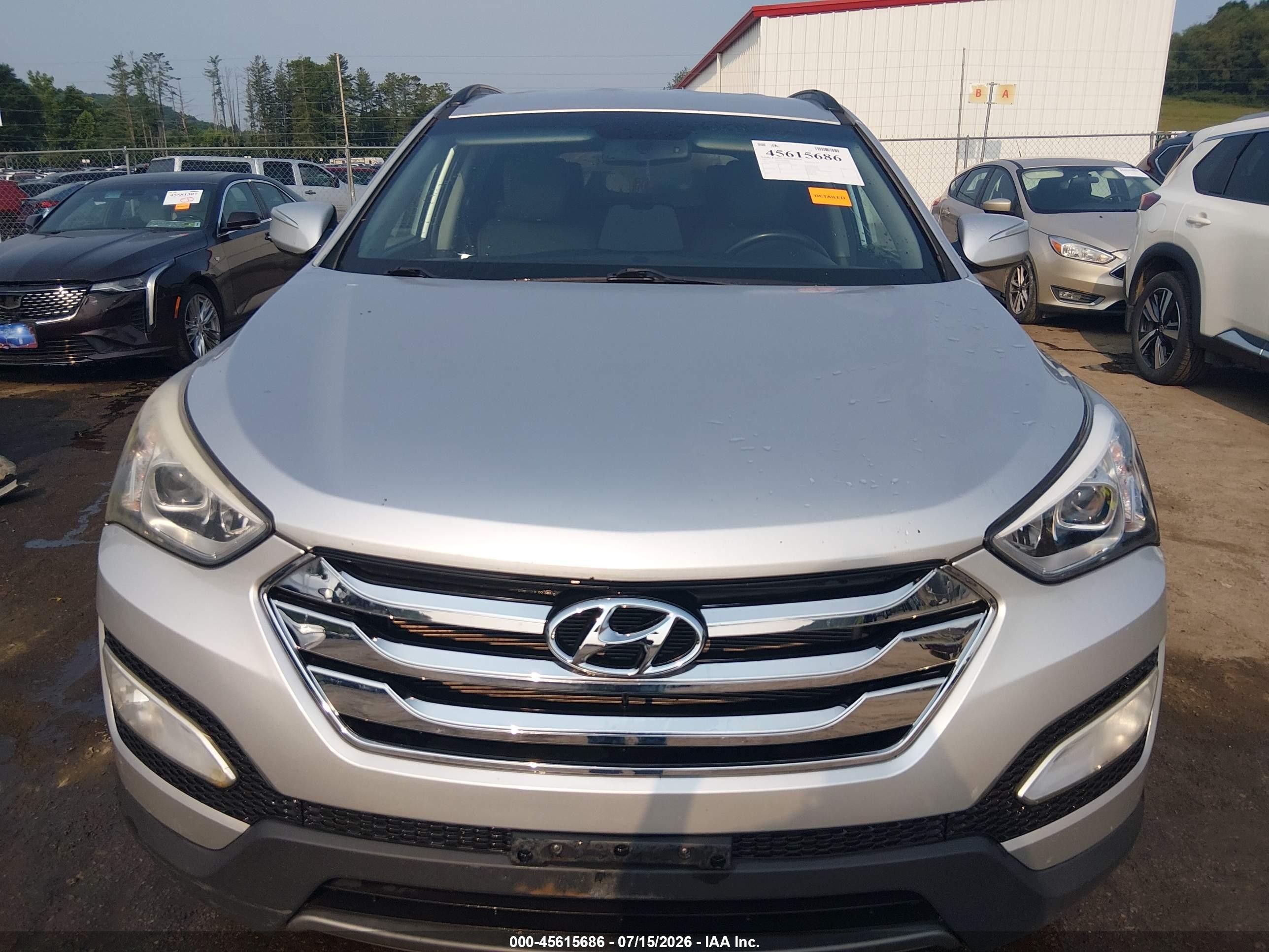 2013 Hyundai Santa Fe Sport Silver vin: 5XYZUDLB1DG077993