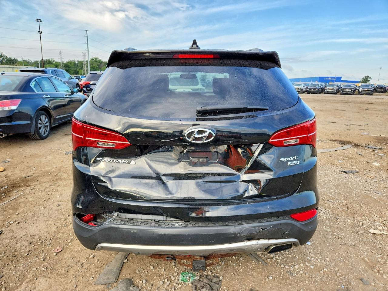 2013 Hyundai Santa Fe Sport 2.4l Black vin: 5XYZUDLB1DG098875
