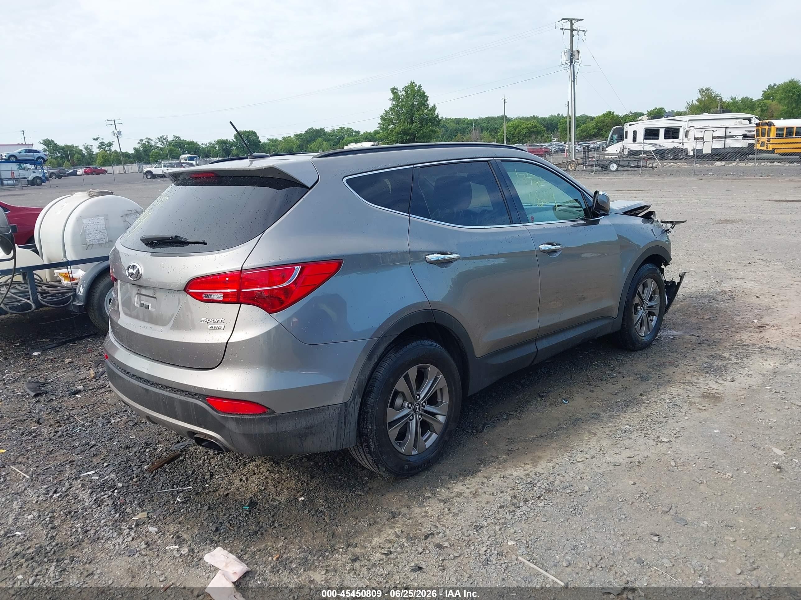 2014 Hyundai Santa Fe Sport 2.4 Luxury Gray vin: 5XYZUDLB1EG179635