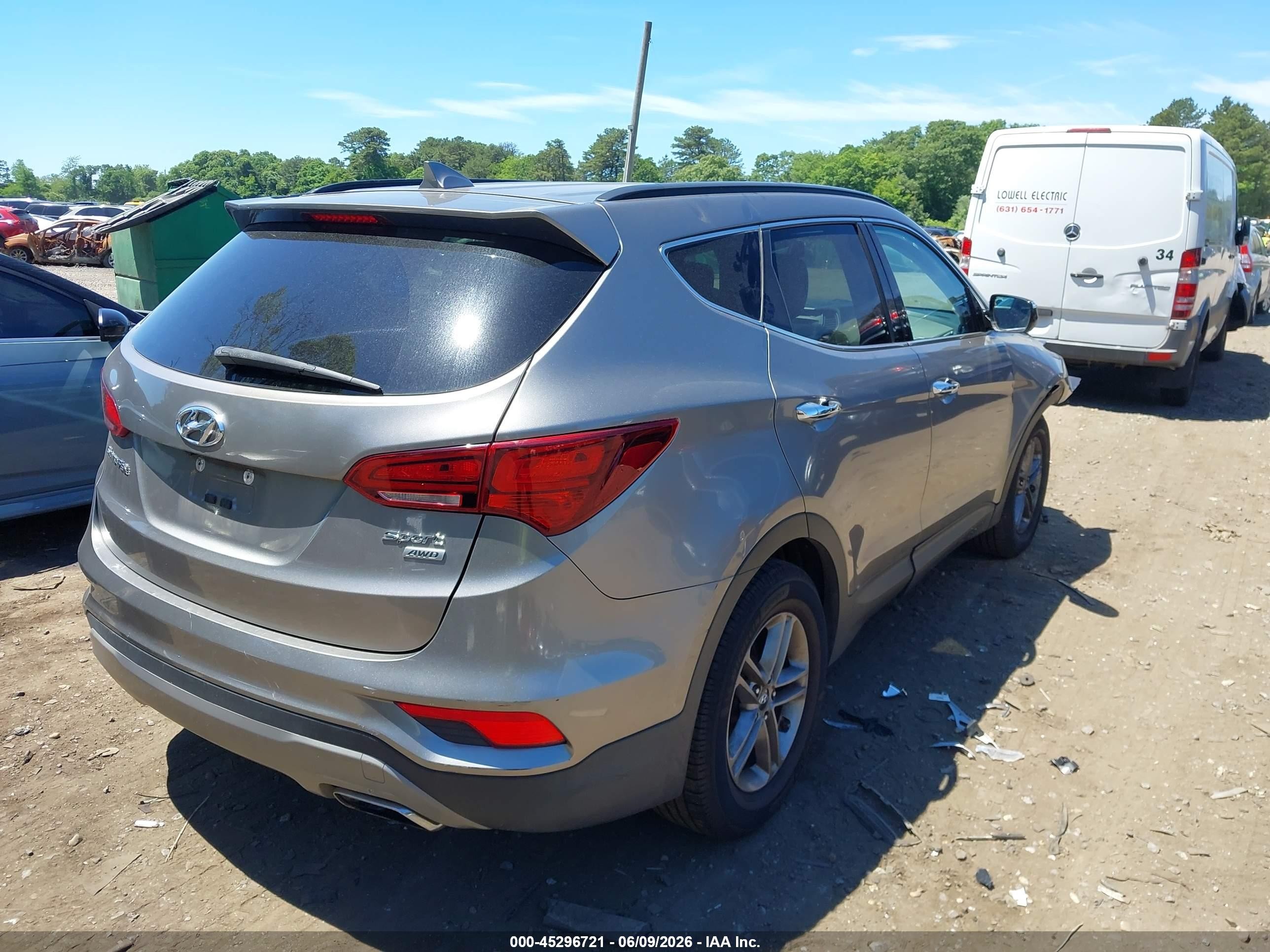 2017 Hyundai Santa Fe Sport 2.4l Pewter vin: 5XYZUDLB1HG389396