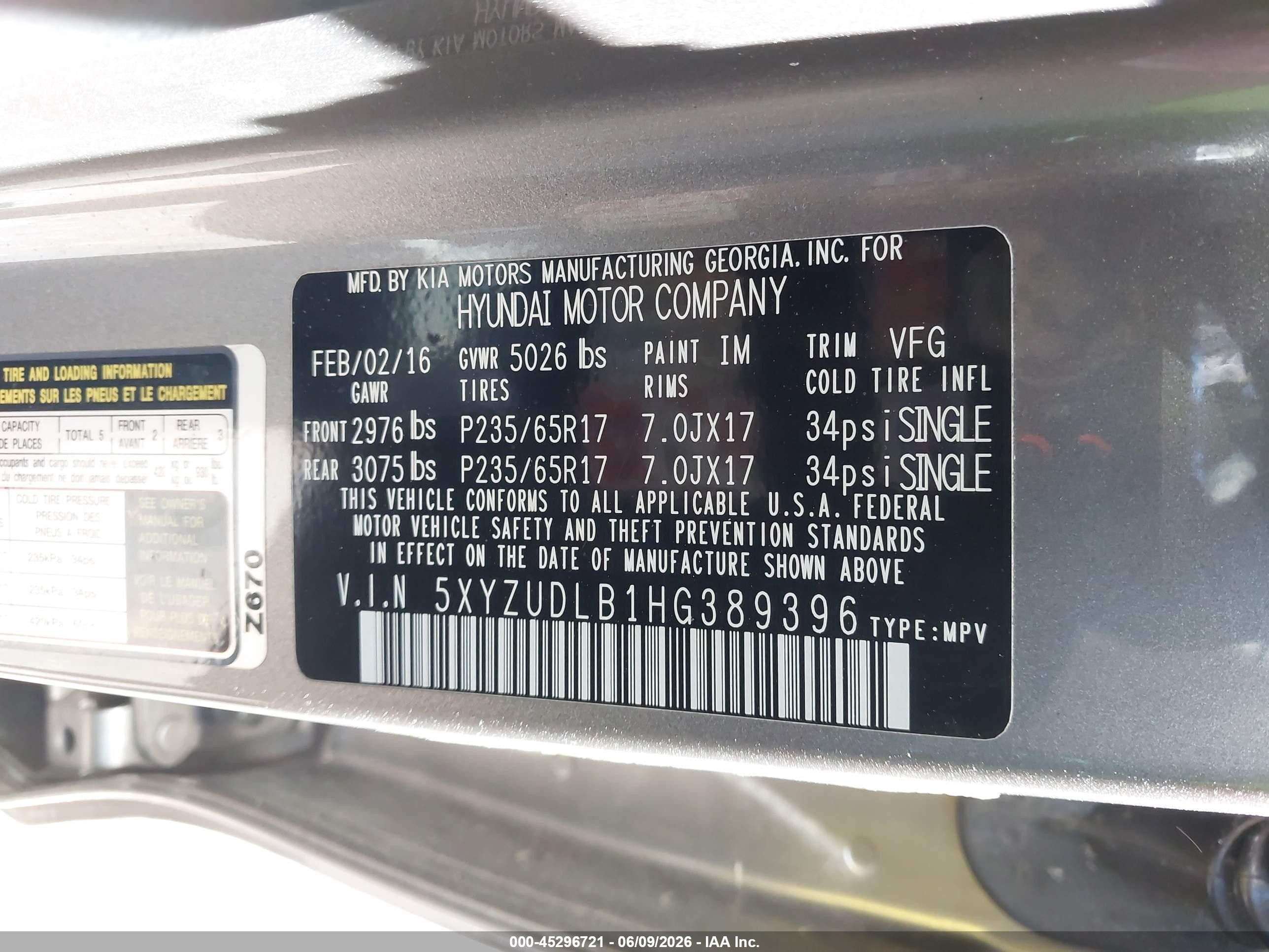 2017 Hyundai Santa Fe Sport 2.4l Pewter vin: 5XYZUDLB1HG389396