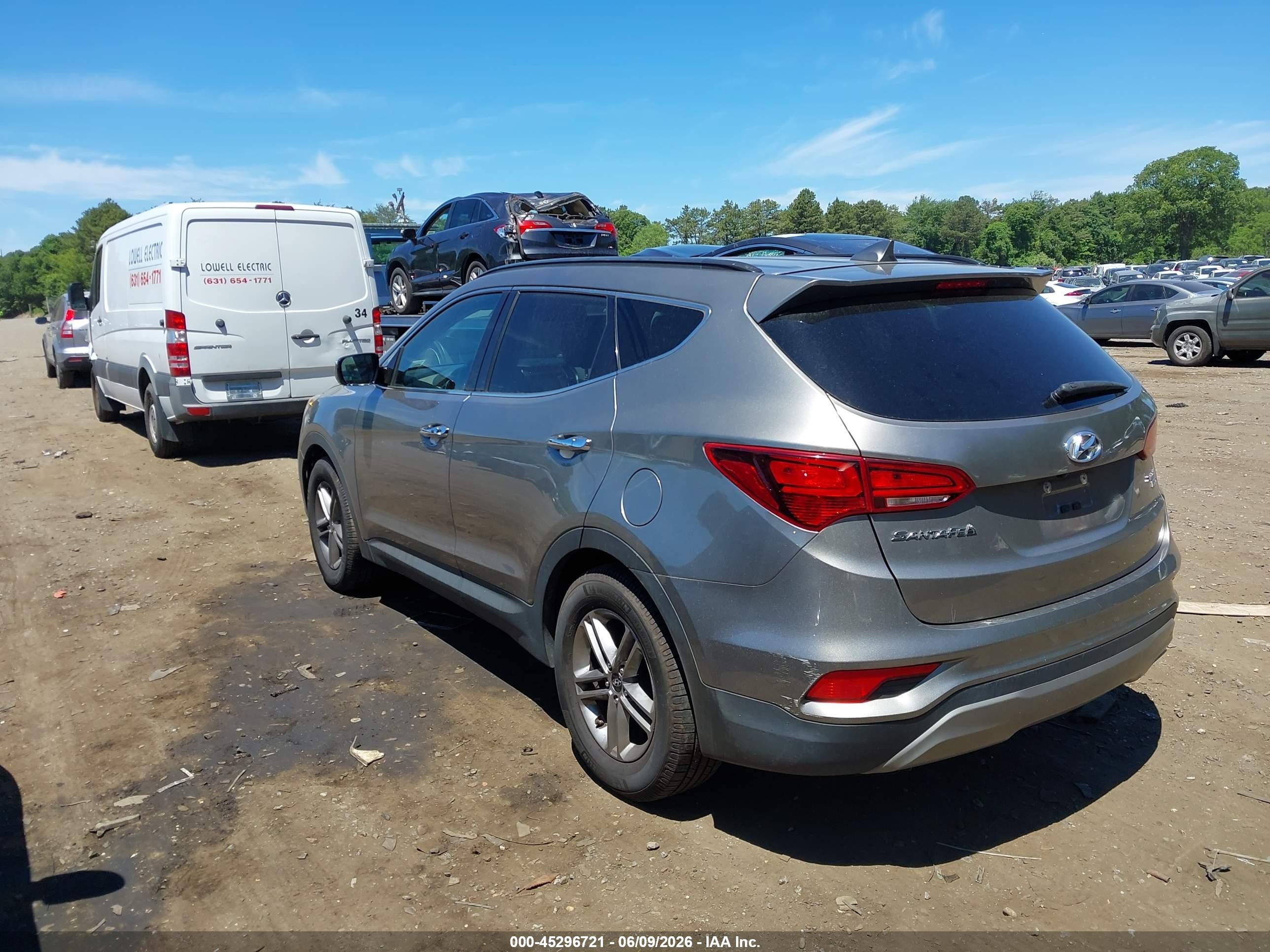 2017 Hyundai Santa Fe Sport 2.4l Pewter vin: 5XYZUDLB1HG389396