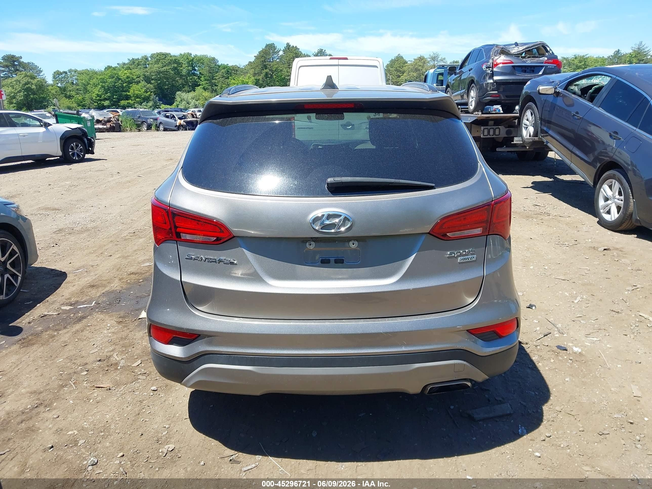 2017 Hyundai Santa Fe Sport 2.4l Pewter vin: 5XYZUDLB1HG389396