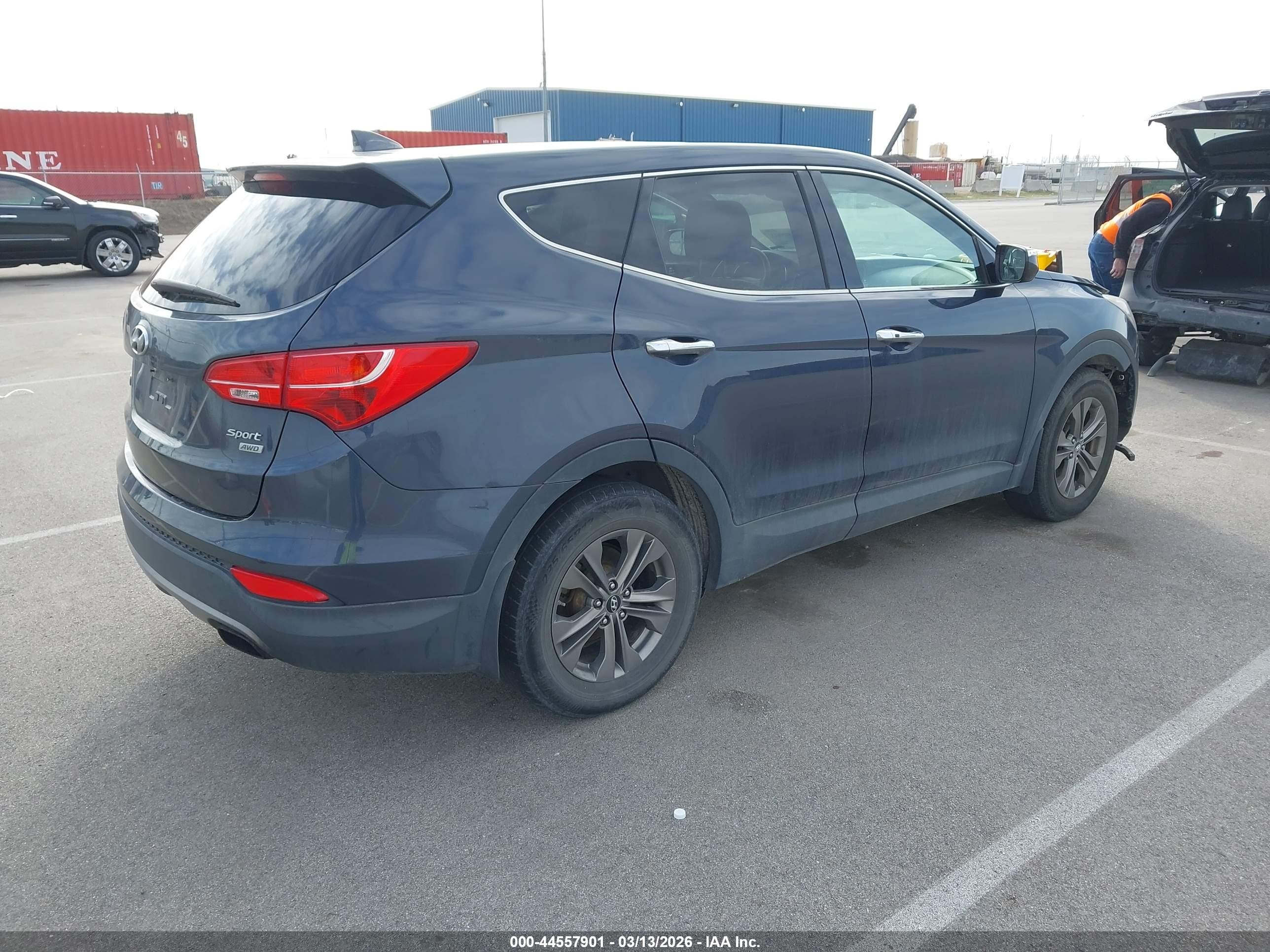 2013 Hyundai Santa Fe Sport Teal vin: 5XYZUDLB2DG094561