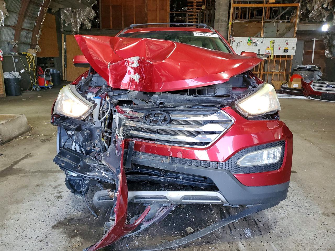 2013 Hyundai Santa Fe Sport 2.4l Burgundy vin: 5XYZUDLB2DG110211