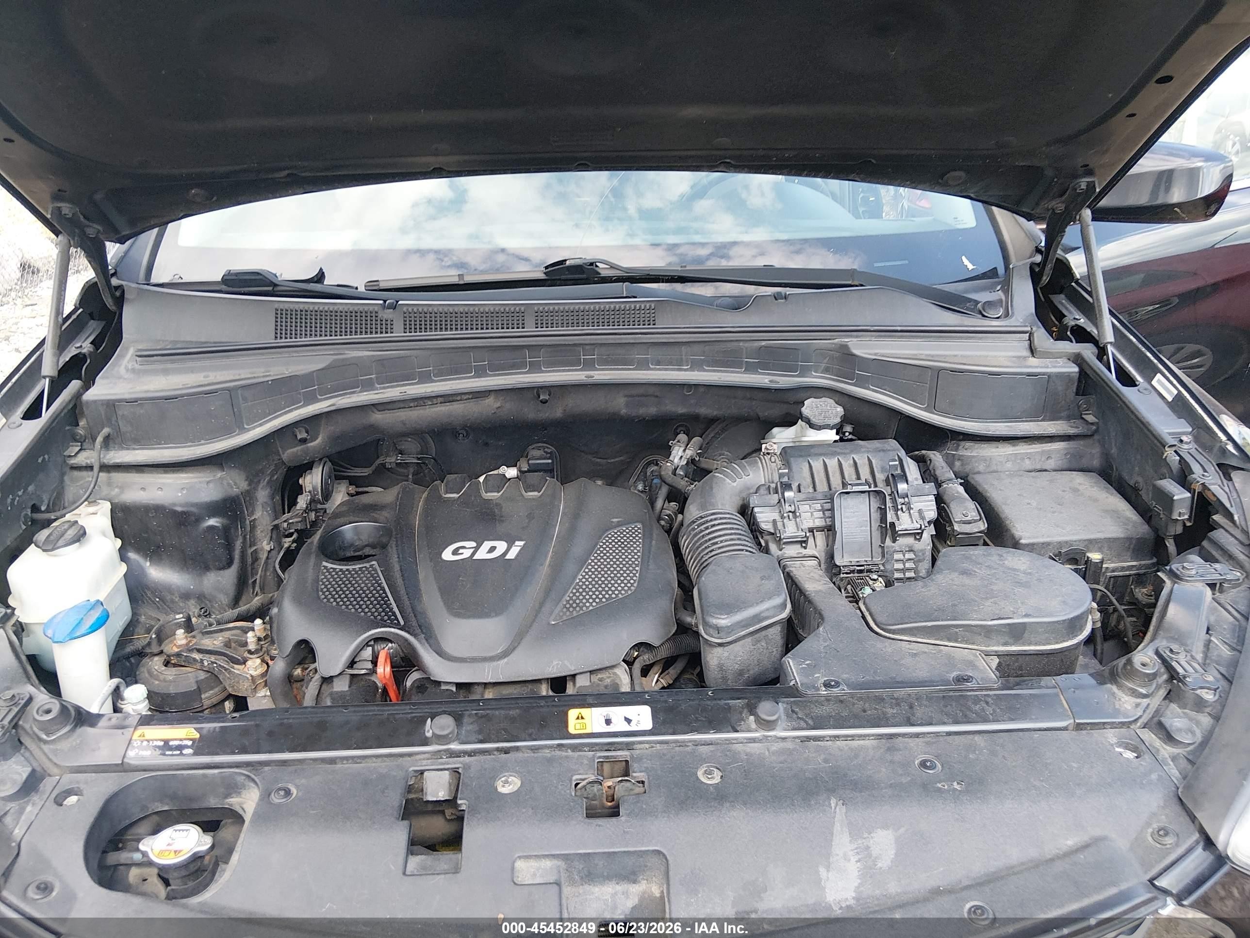 2014 Hyundai Santa Fe Sport 2.4l Black vin: 5XYZUDLB2EG156297