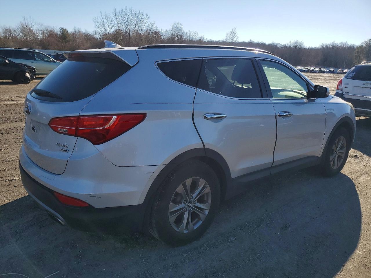2014 Hyundai Santa Fe Sport 2.4l Silver vin: 5XYZUDLB2EG166053
