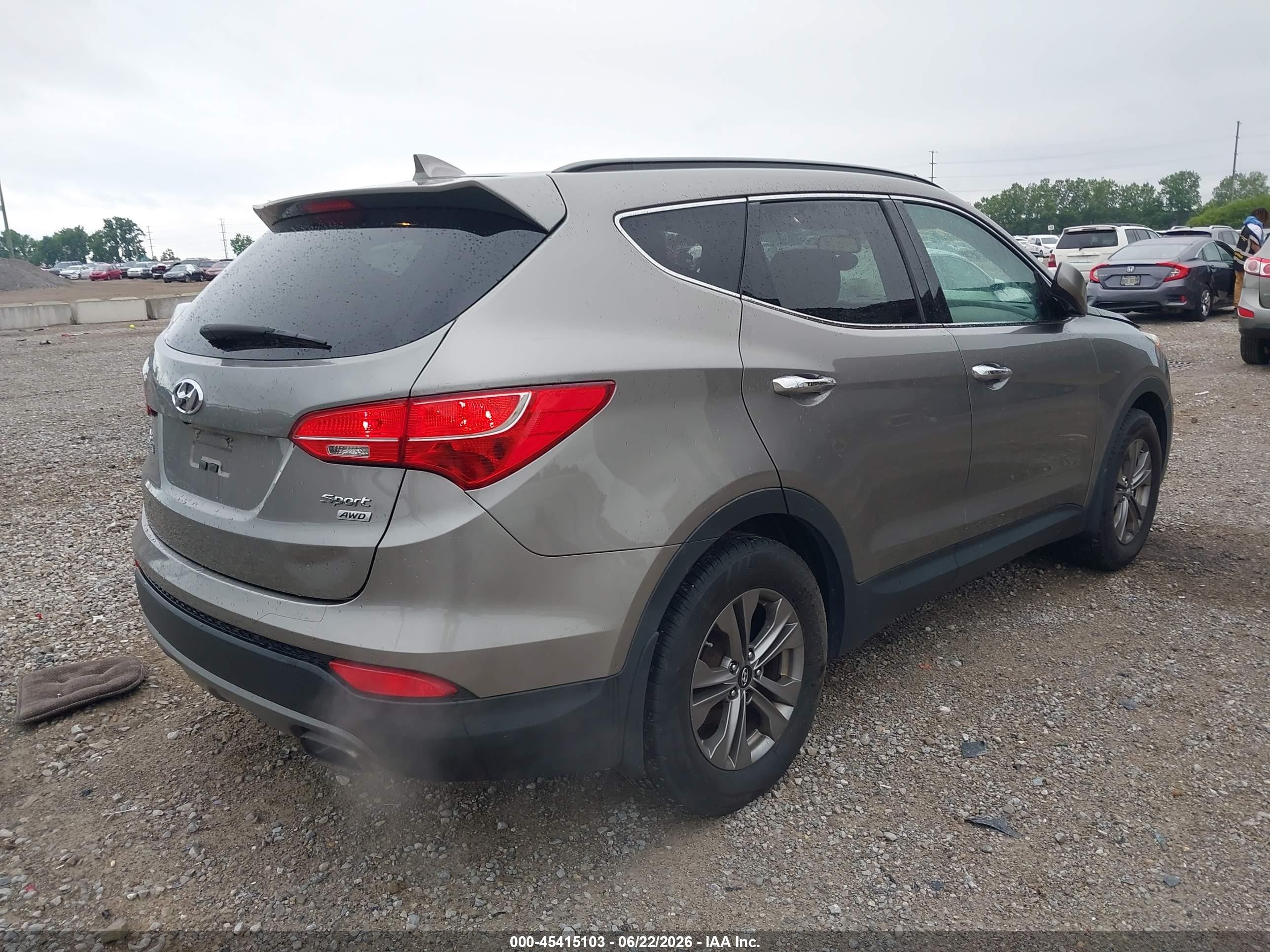 2015 Hyundai Santa Fe Sport 2.4l Gray vin: 5XYZUDLB2FG251010
