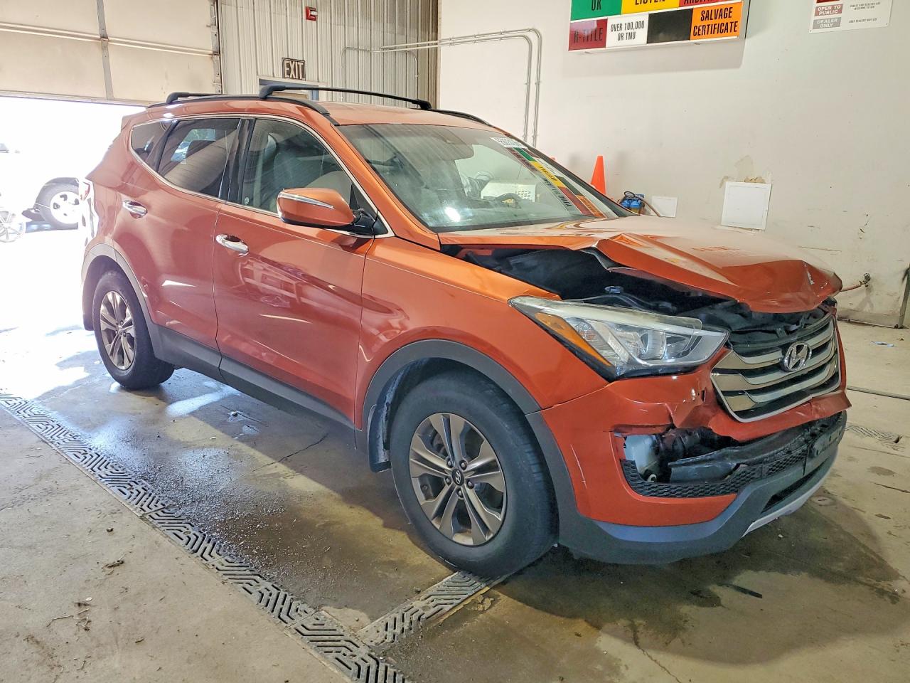 2015 Hyundai Santa Fe Sport 2.4l Orange vin: 5XYZUDLB2FG259303