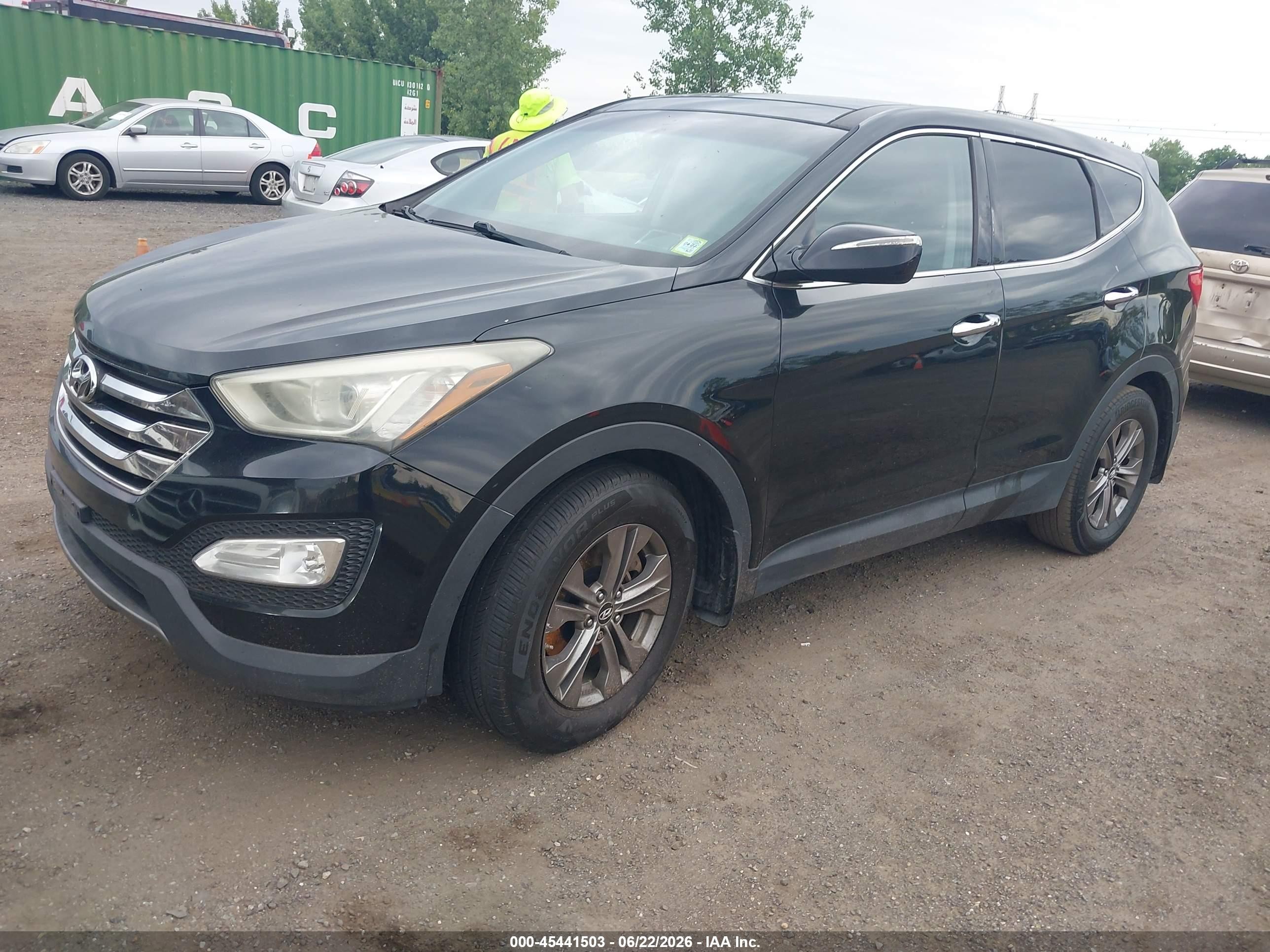 2013 Hyundai Santa Fe Sport Black vin: 5XYZUDLB3DG042422