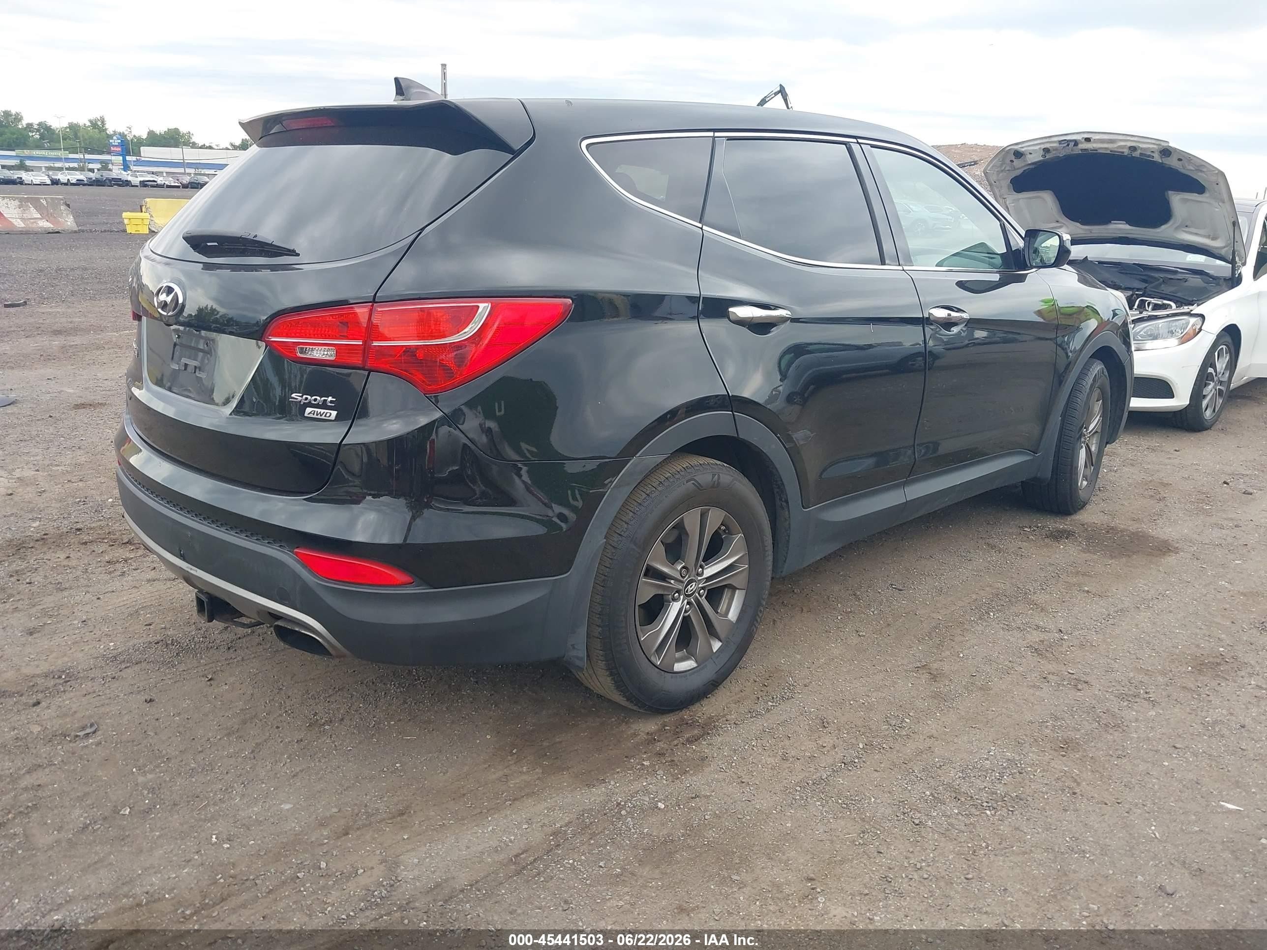2013 Hyundai Santa Fe Sport Black vin: 5XYZUDLB3DG042422