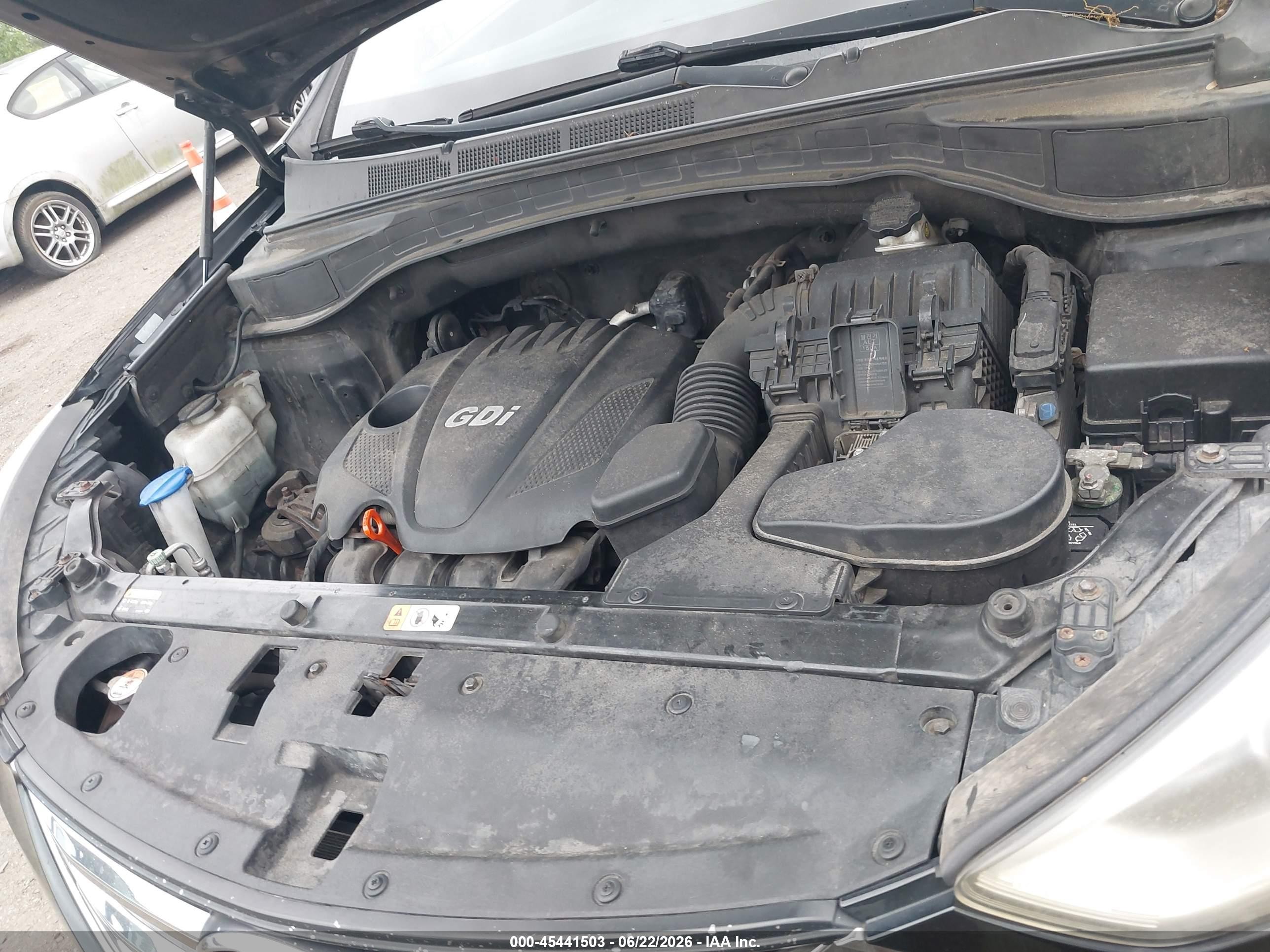 2013 Hyundai Santa Fe Sport Black vin: 5XYZUDLB3DG042422