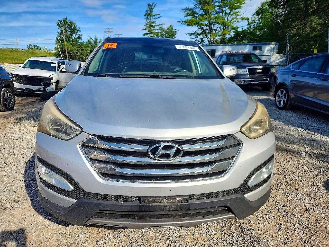 2013 Hyundai Santa Fe Sport 2.4l Silver vin: 5XYZUDLB3DG043201