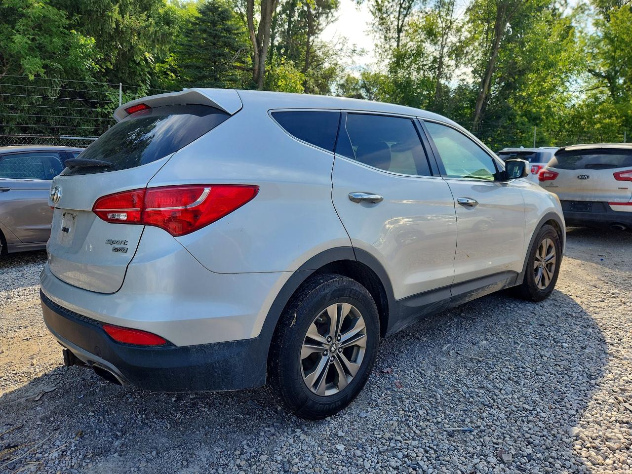 2013 Hyundai Santa Fe Sport 2.4l Silver vin: 5XYZUDLB3DG043201