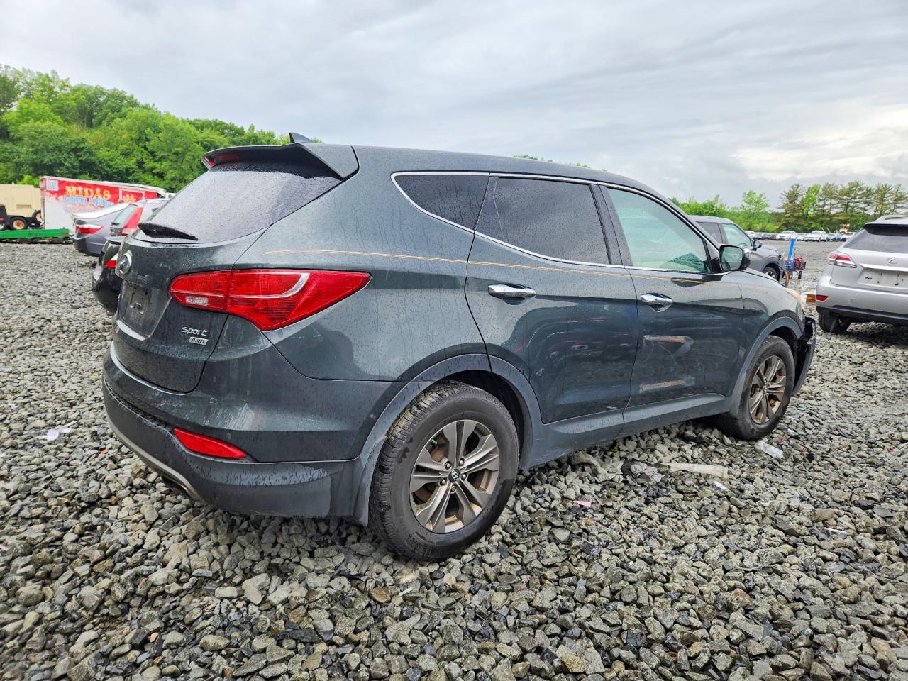 2013 Hyundai Santa Fe Sport 2.4l Зеленый vin: 5XYZUDLB3DG079678