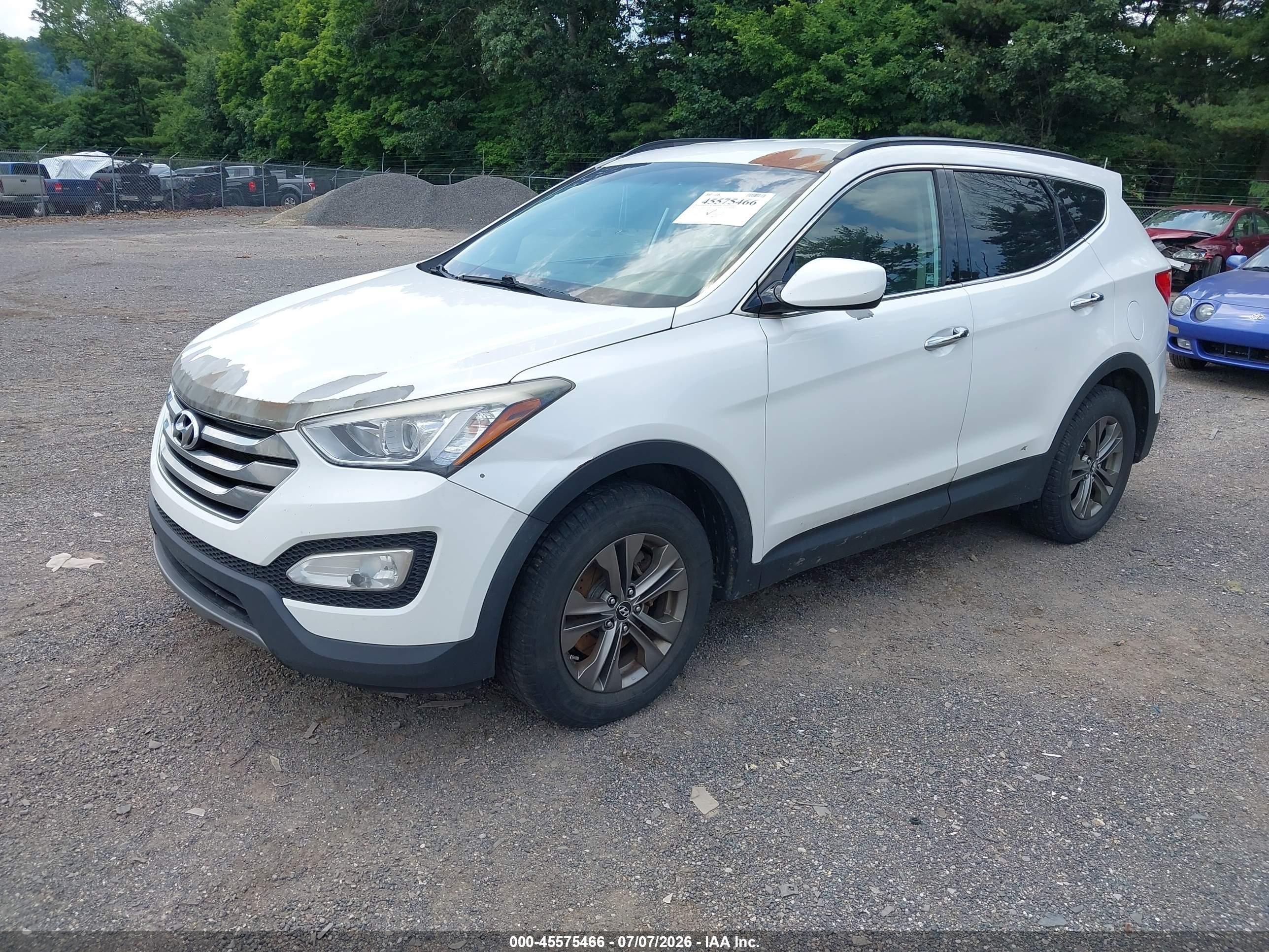 2014 Hyundai Santa Fe Sport 2.4l White vin: 5XYZUDLB3EG210092