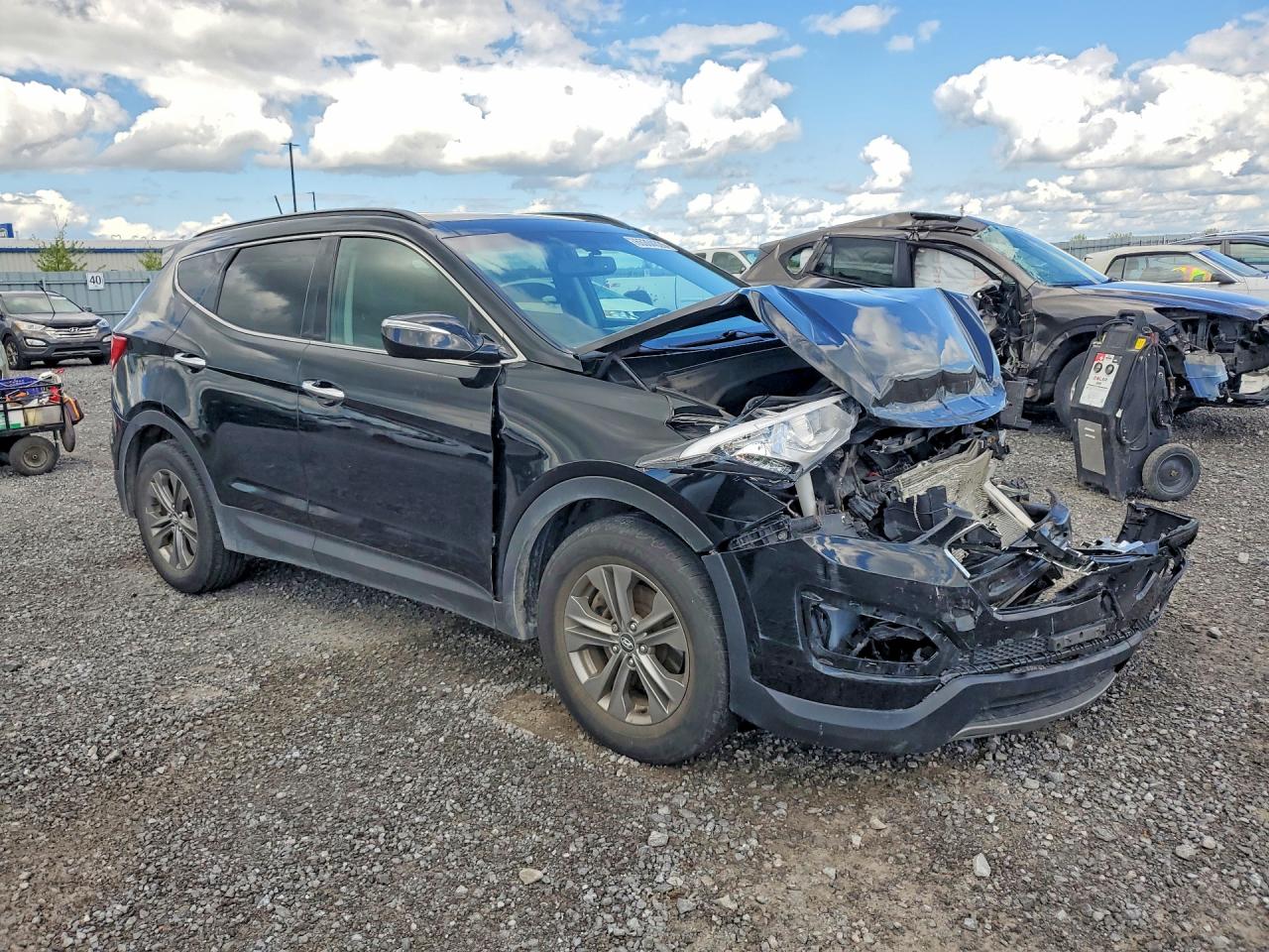 2014 Hyundai Santa Fe Sport 2.4l Black vin: 5XYZUDLB3EG229483