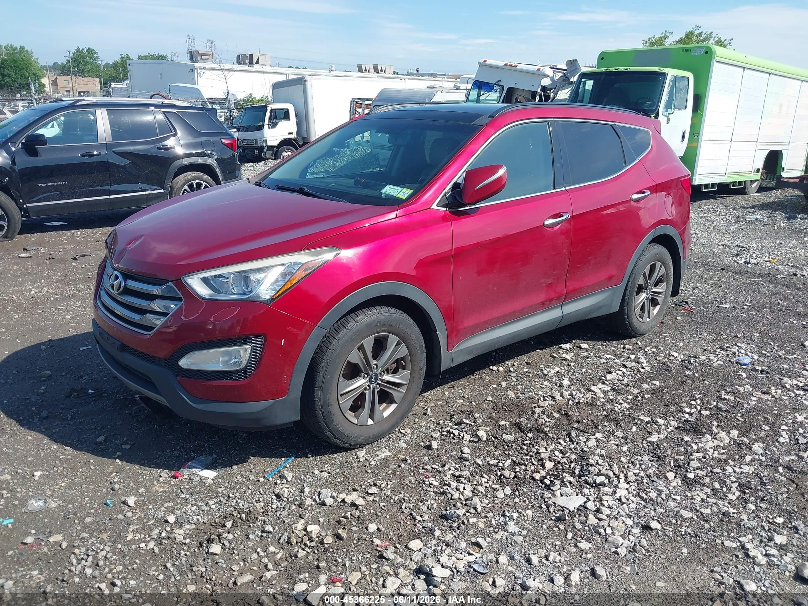 2015 Hyundai Santa Fe Sport 2.4l Red vin: 5XYZUDLB3FG260962