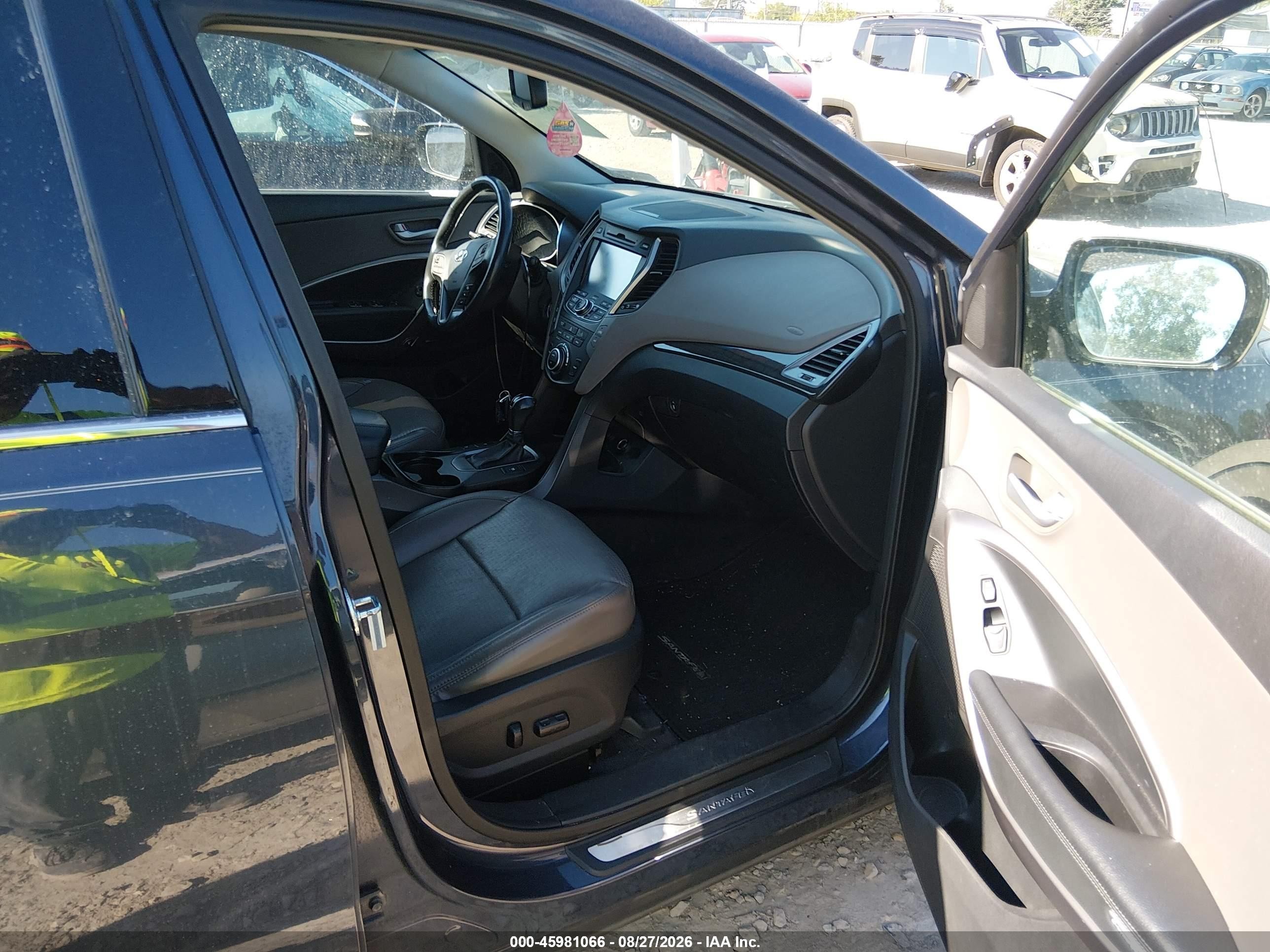 2015 Hyundai Santa Fe Sport 2.4l Black vin: 5XYZUDLB3FG261688