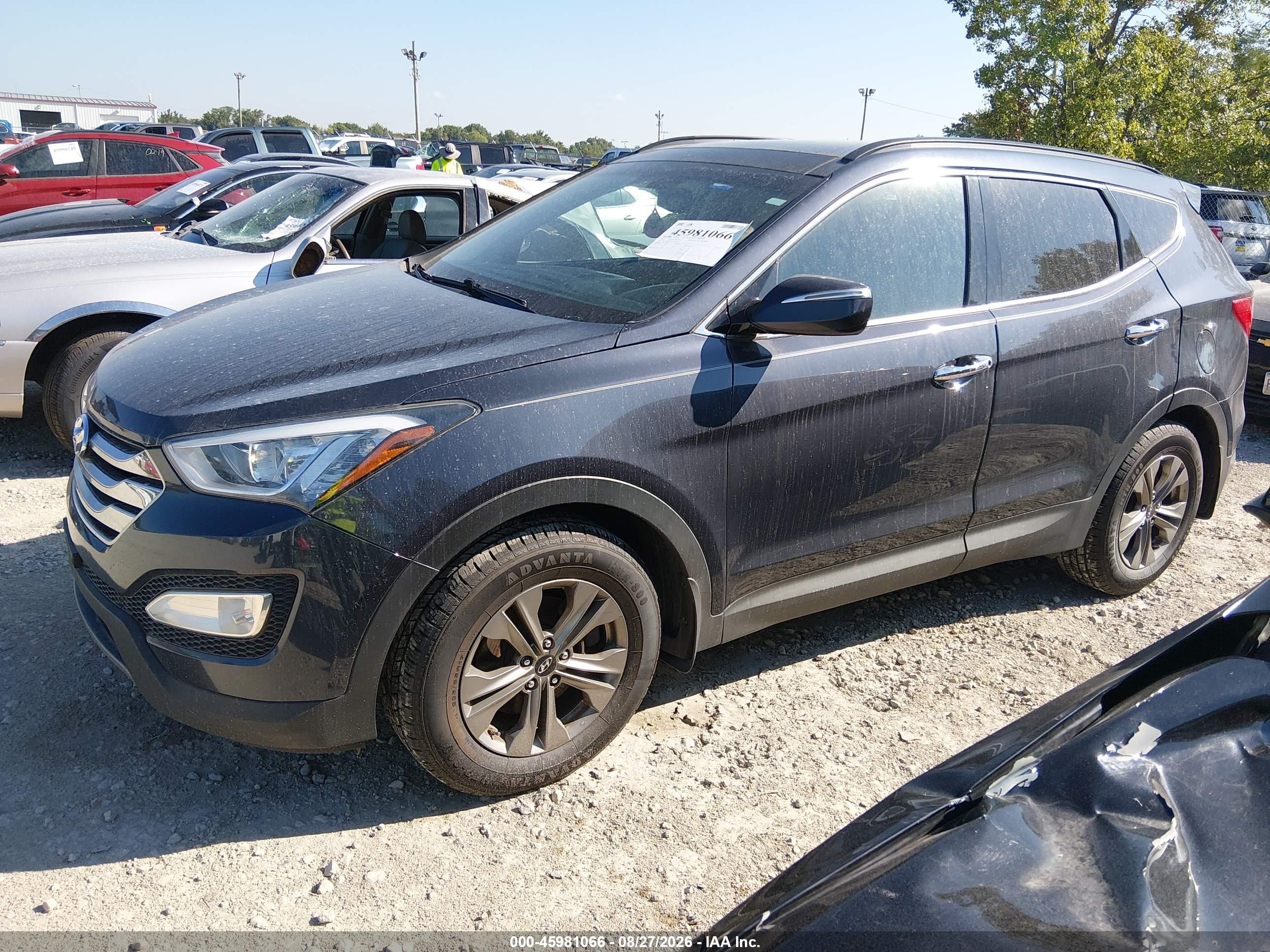 2015 Hyundai Santa Fe Sport 2.4l Black vin: 5XYZUDLB3FG261688