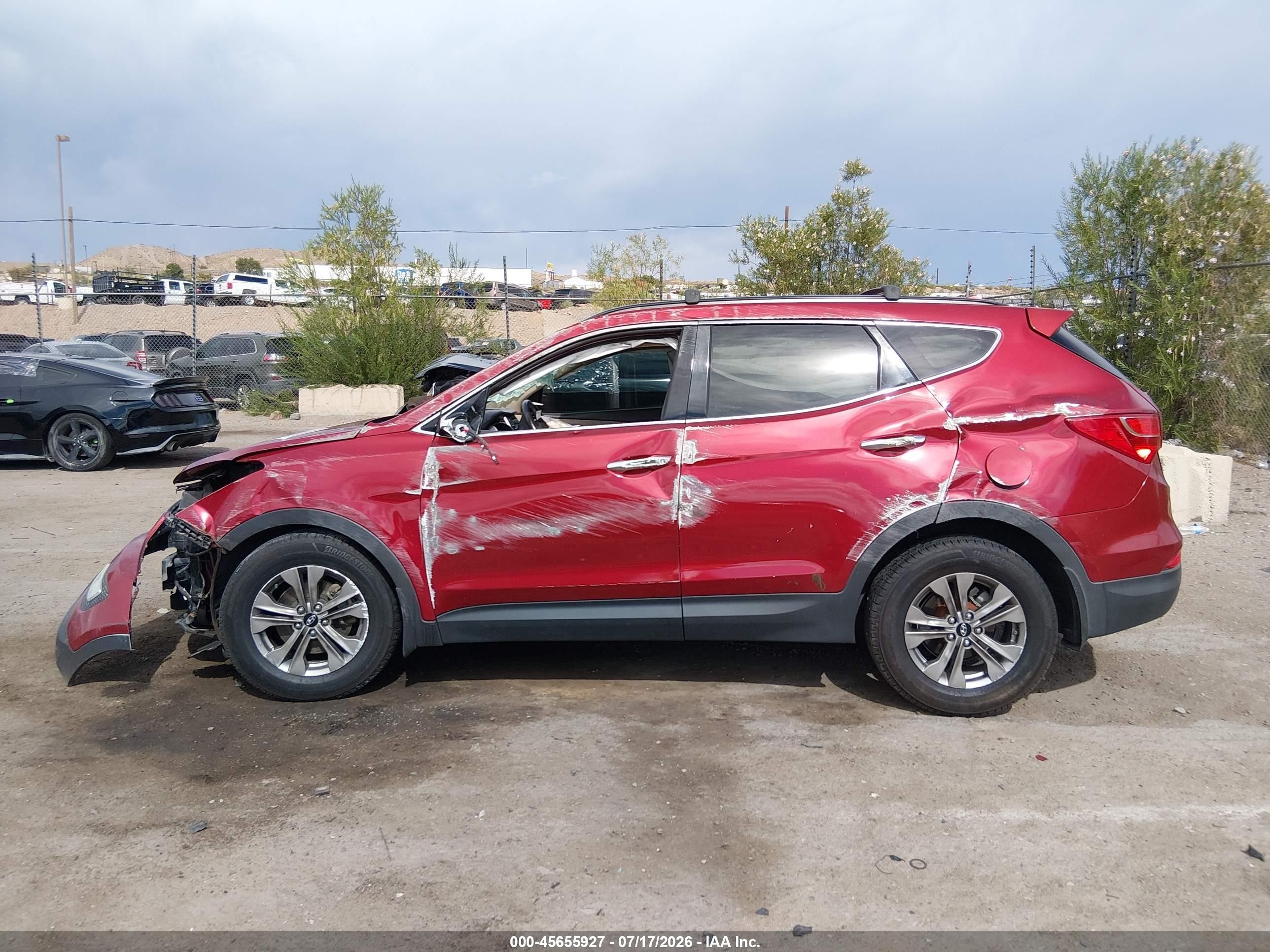 2015 Hyundai Santa Fe Sport 2.4l Red vin: 5XYZUDLB3FG278944