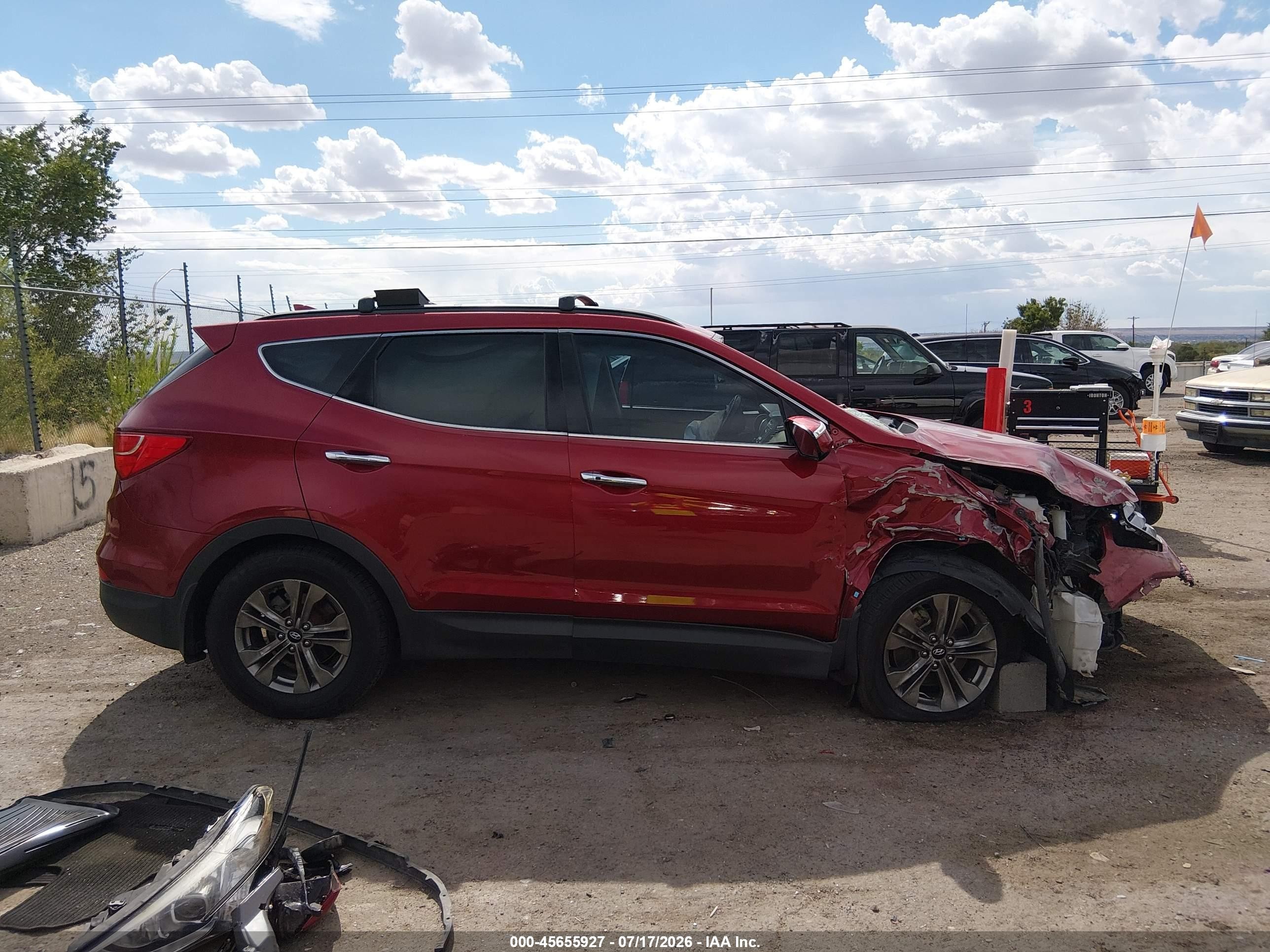 2015 Hyundai Santa Fe Sport 2.4l Red vin: 5XYZUDLB3FG278944