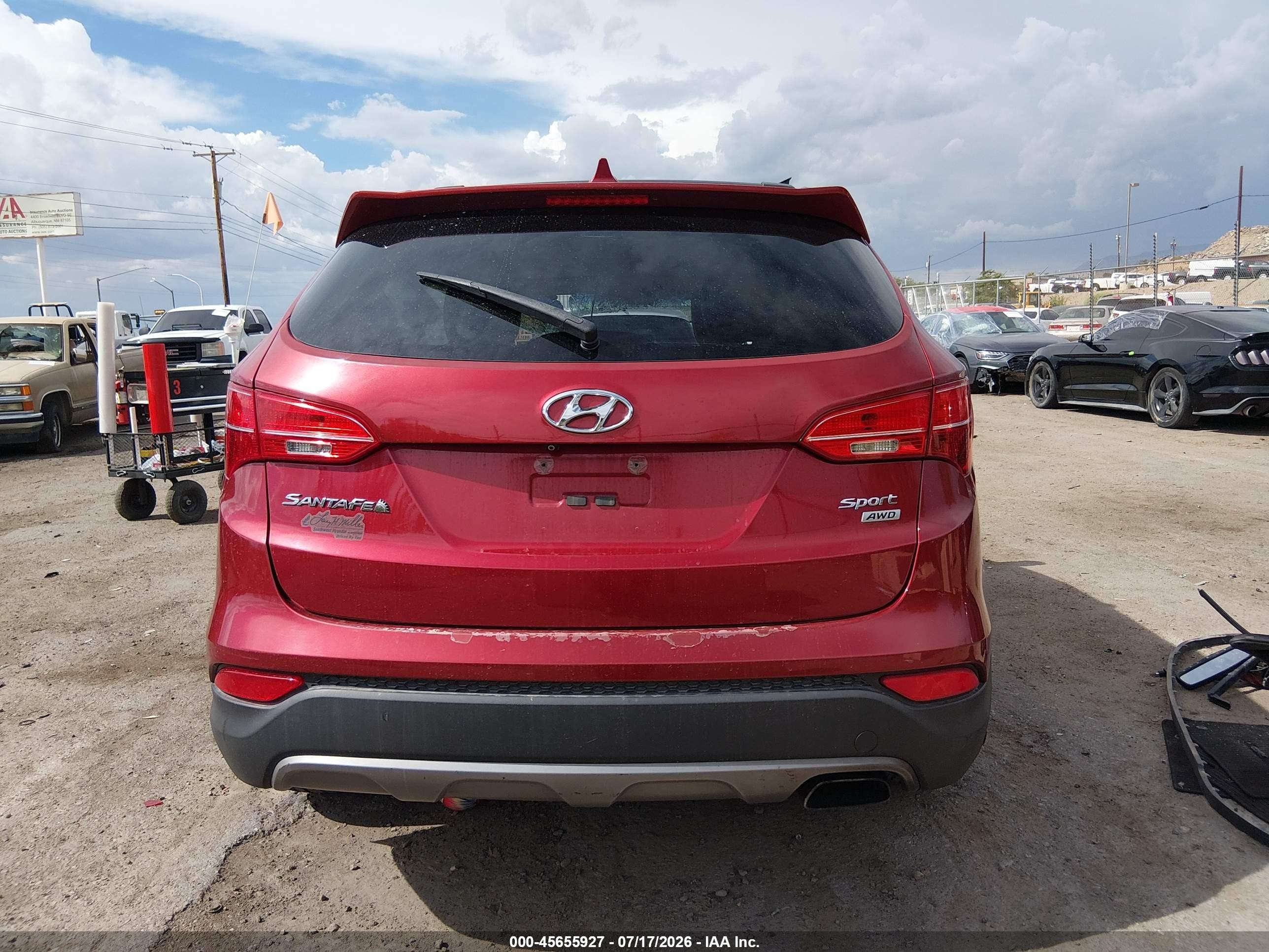 2015 Hyundai Santa Fe Sport 2.4l Red vin: 5XYZUDLB3FG278944