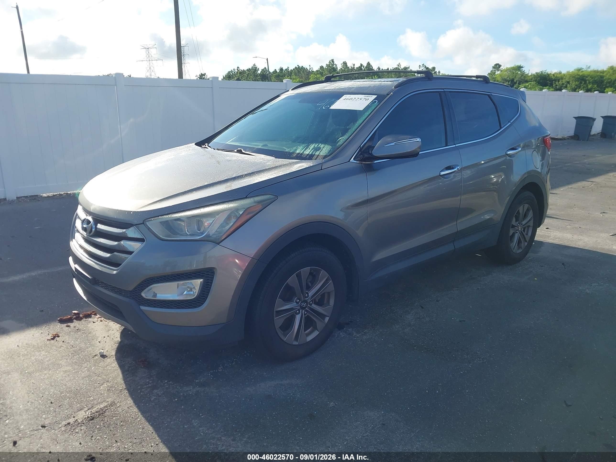 2015 Hyundai Santa Fe Sport 2.4l Silver vin: 5XYZUDLB3FG285098