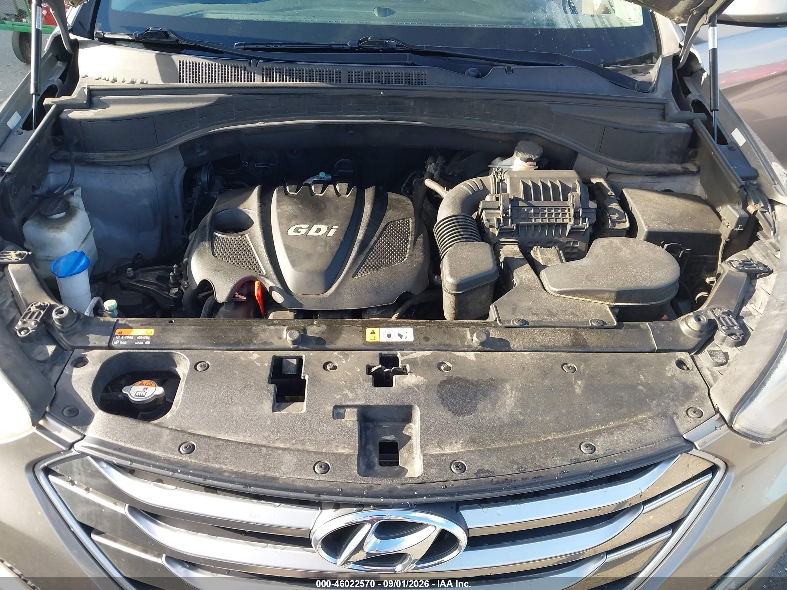 2015 Hyundai Santa Fe Sport 2.4l Silver vin: 5XYZUDLB3FG285098