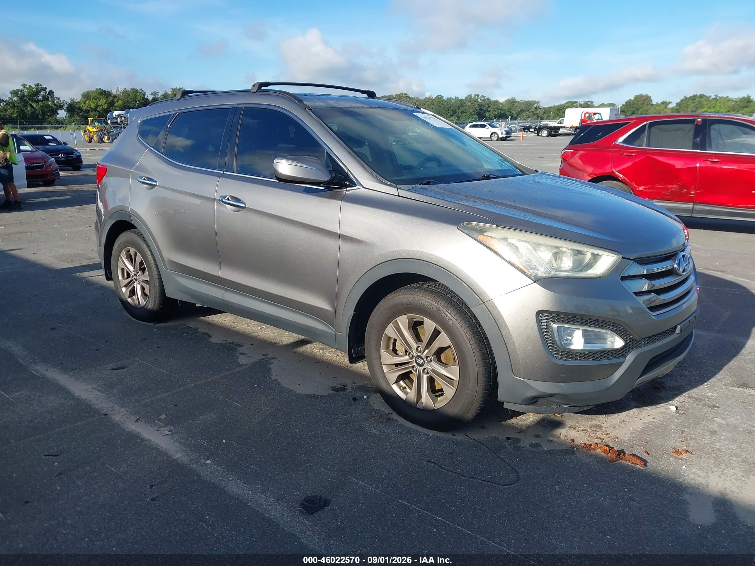 2015 Hyundai Santa Fe Sport 2.4l Silver vin: 5XYZUDLB3FG285098