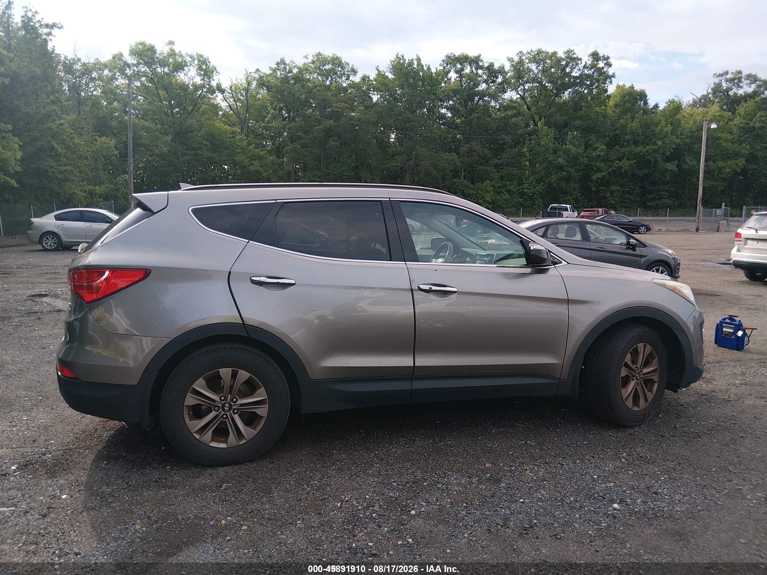 2015 Hyundai Santa Fe Sport 2.4l Gray vin: 5XYZUDLB3FG285585