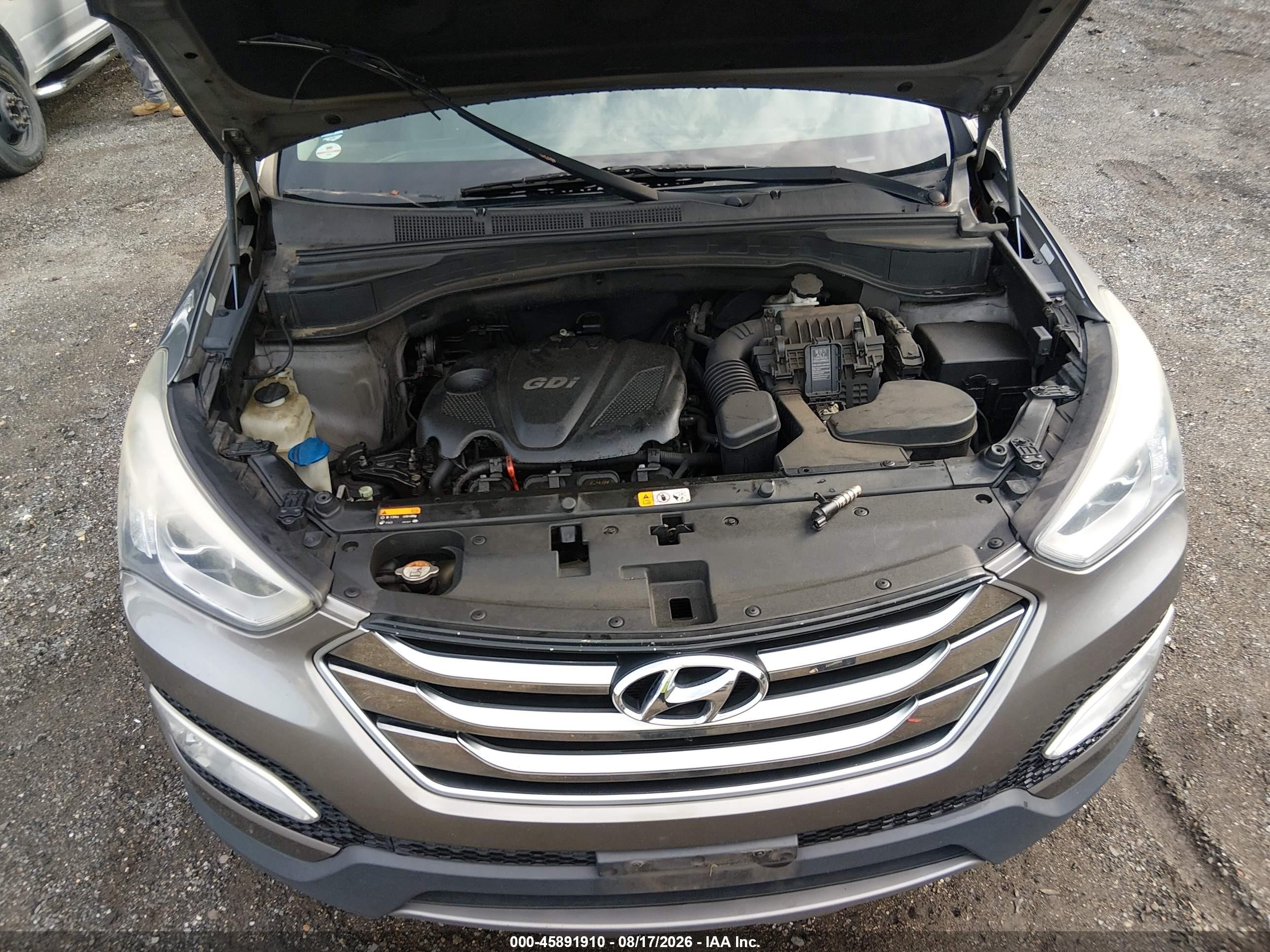 2015 Hyundai Santa Fe Sport 2.4l Gray vin: 5XYZUDLB3FG285585