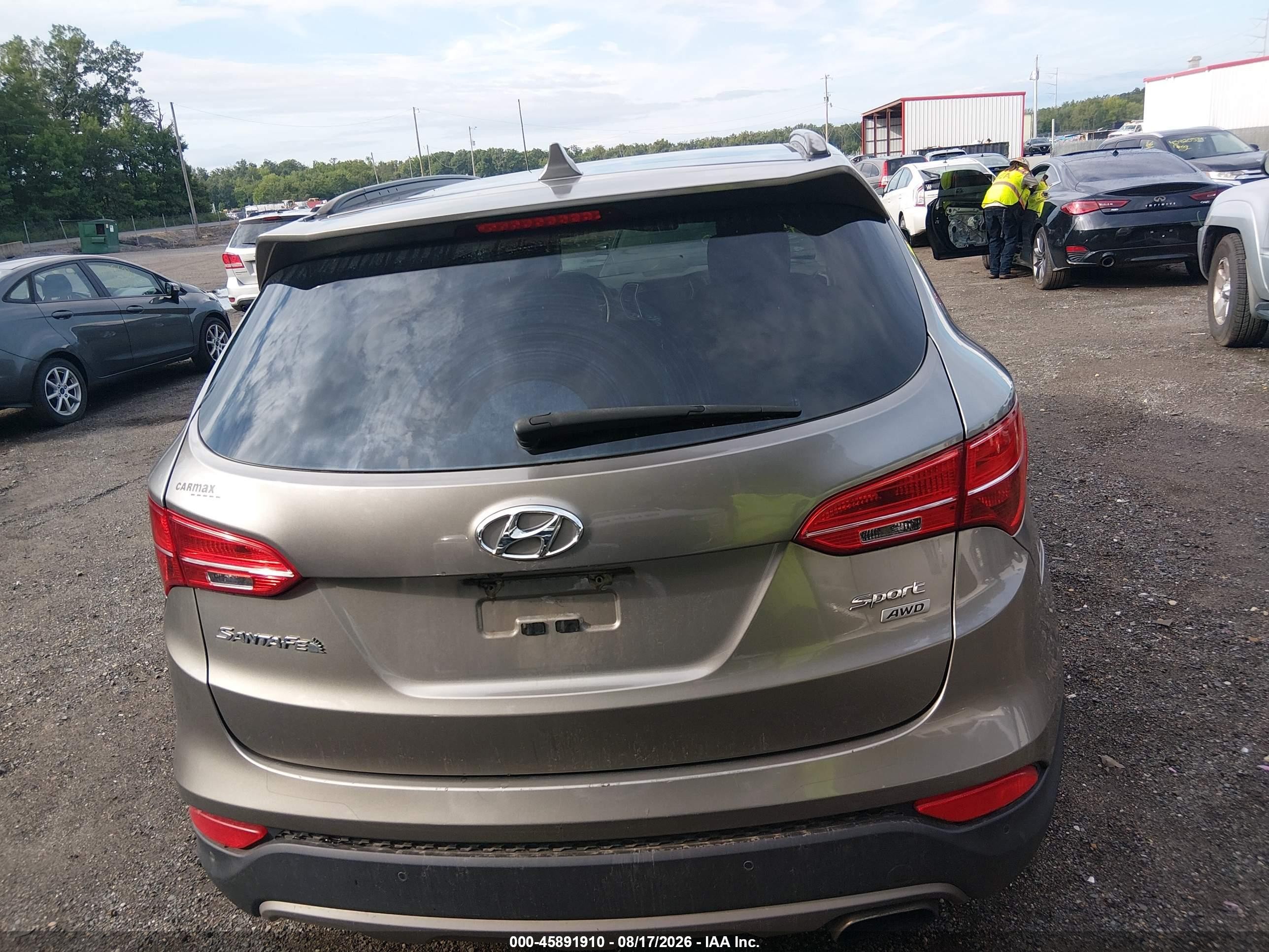 2015 Hyundai Santa Fe Sport 2.4l Gray vin: 5XYZUDLB3FG285585