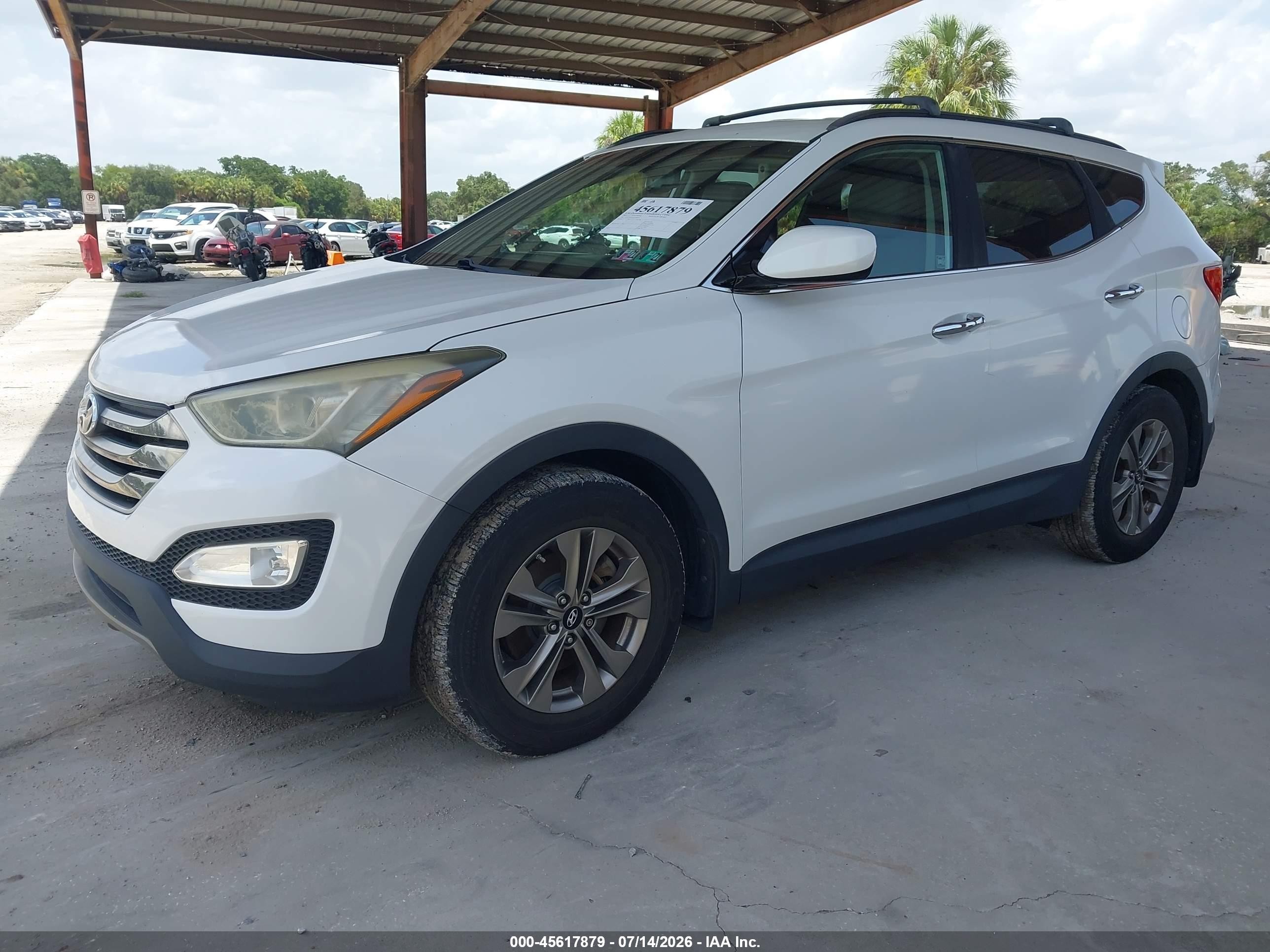 2015 Hyundai Santa Fe Sport 2.4l Белый vin: 5XYZUDLB3FG286879