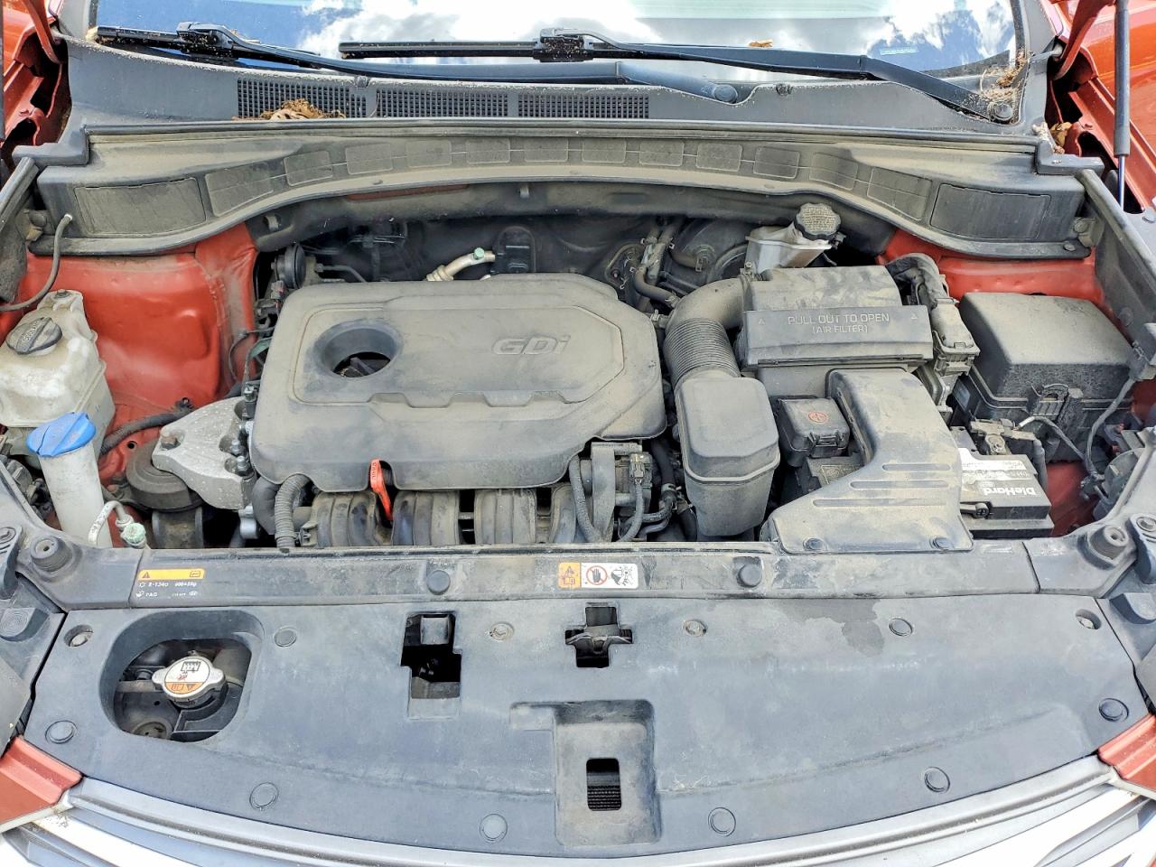 2017 Hyundai Santa Fe Sport 2.4l Оранжевый vin: 5XYZUDLB3HG498569