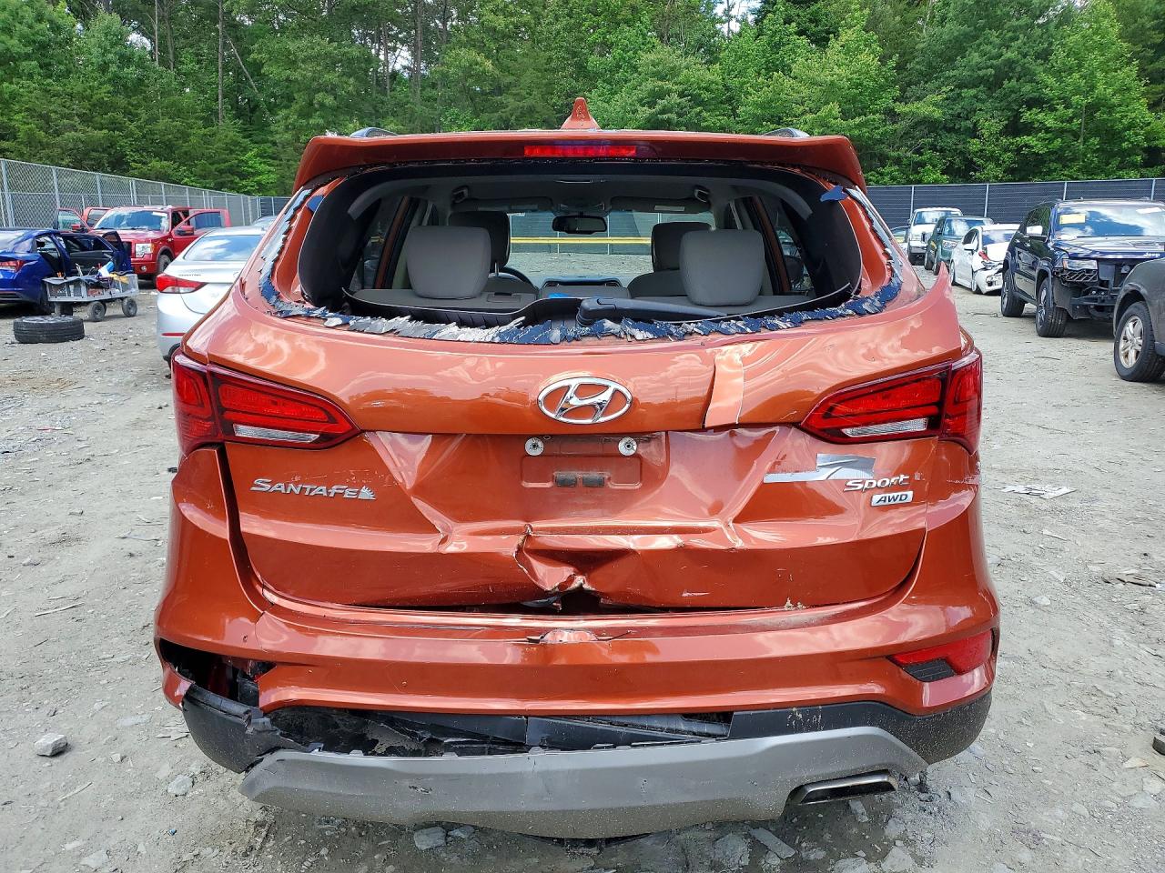 2017 Hyundai Santa Fe Sport 2.4l Оранжевый vin: 5XYZUDLB3HG498569