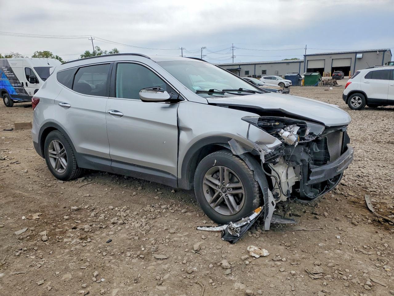 2018 Hyundai Santa Fe Sport 2.4l Silver vin: 5XYZUDLB3JG553737