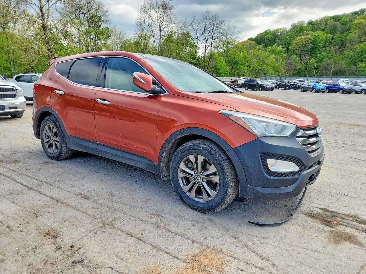 2013 Hyundai Santa Fe Sport 2.4l Orange vin: 5XYZUDLB4DG054336