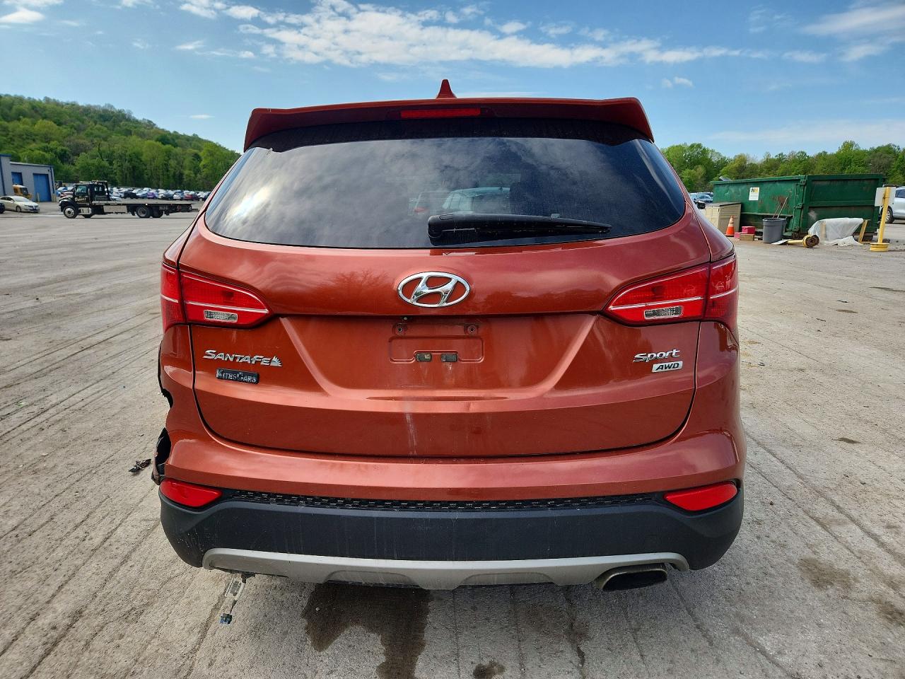 2013 Hyundai Santa Fe Sport 2.4l Orange vin: 5XYZUDLB4DG054336