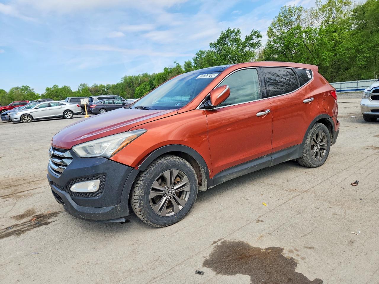 2013 Hyundai Santa Fe Sport 2.4l Orange vin: 5XYZUDLB4DG054336