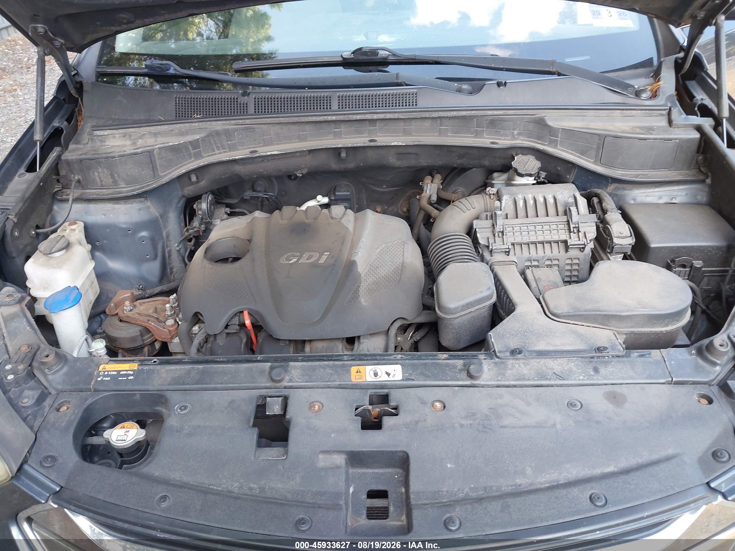 2013 Hyundai Santa Fe Sport Gray vin: 5XYZUDLB4DG058242